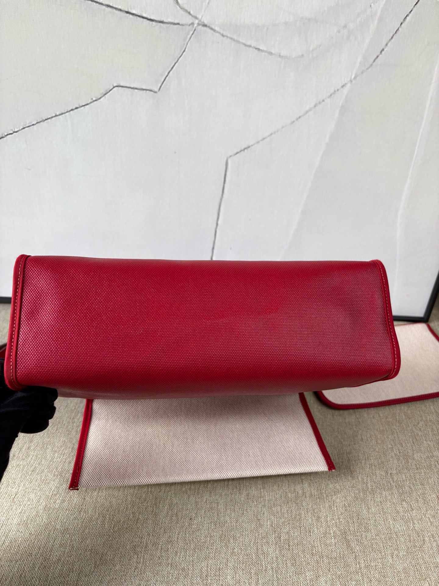 Hermès - Herbag 31 - Waterproof canvas and Cowhide leather - Chili Red and Beige - (Medium)