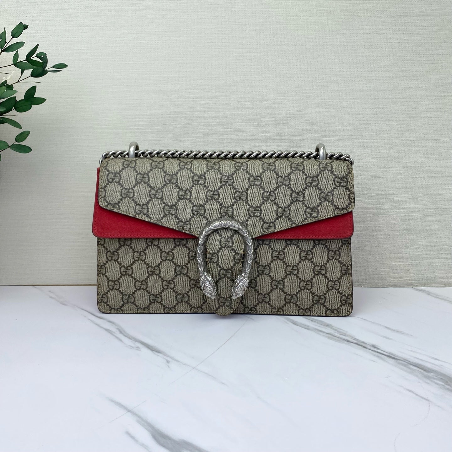 Gucci - Dionysus - GG Supreme canvas and Suede - Beige and Red - (Medium)