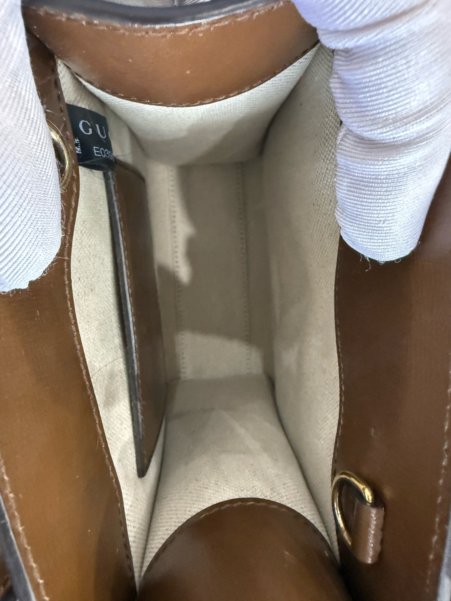 Gucci - Ophidia Mini Tote - GG Supreme canvas with leather trim - Beige and Brown - (mini)