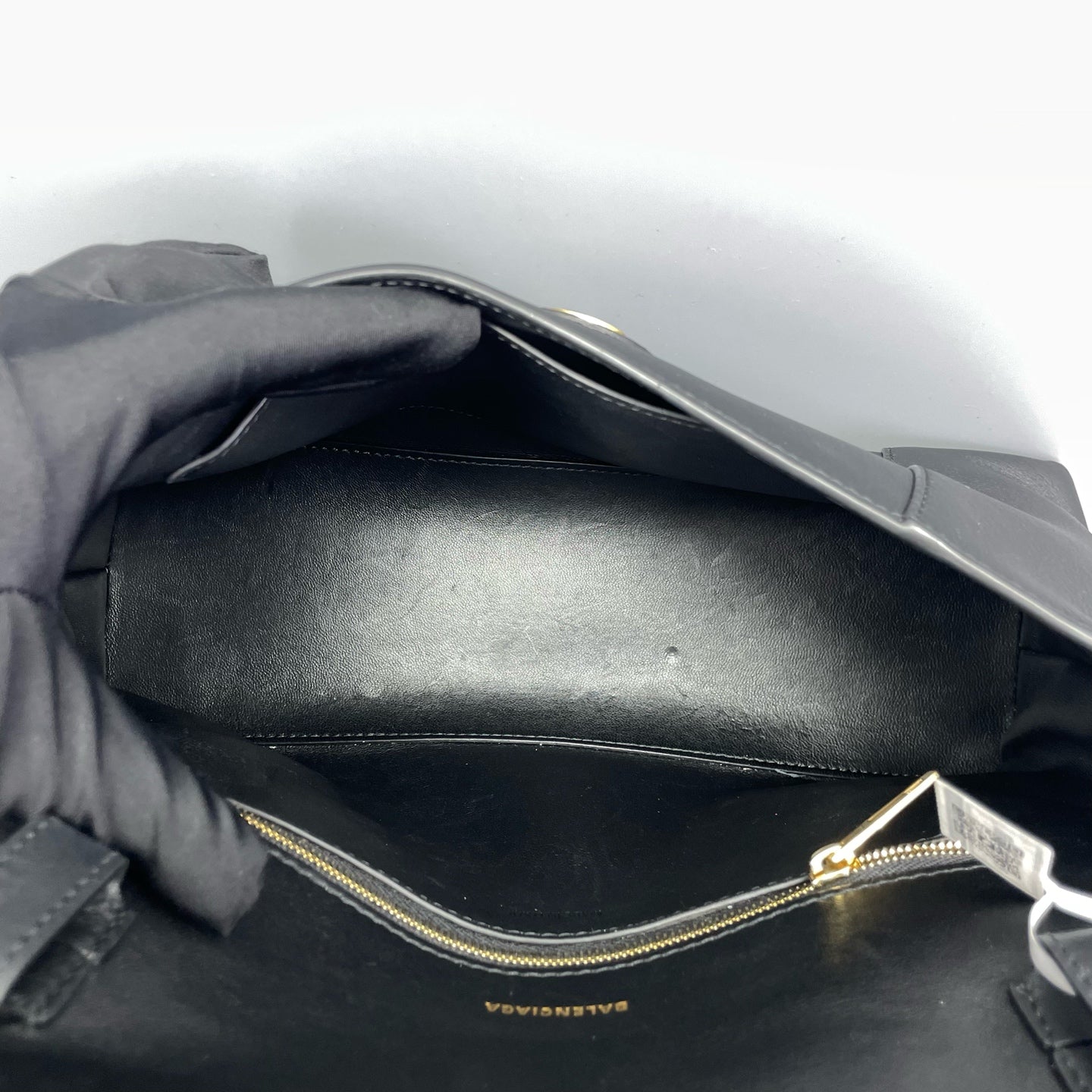 Balenciaga - Hourglass Bag - Smooth calfskin leather - Black - (Medium)