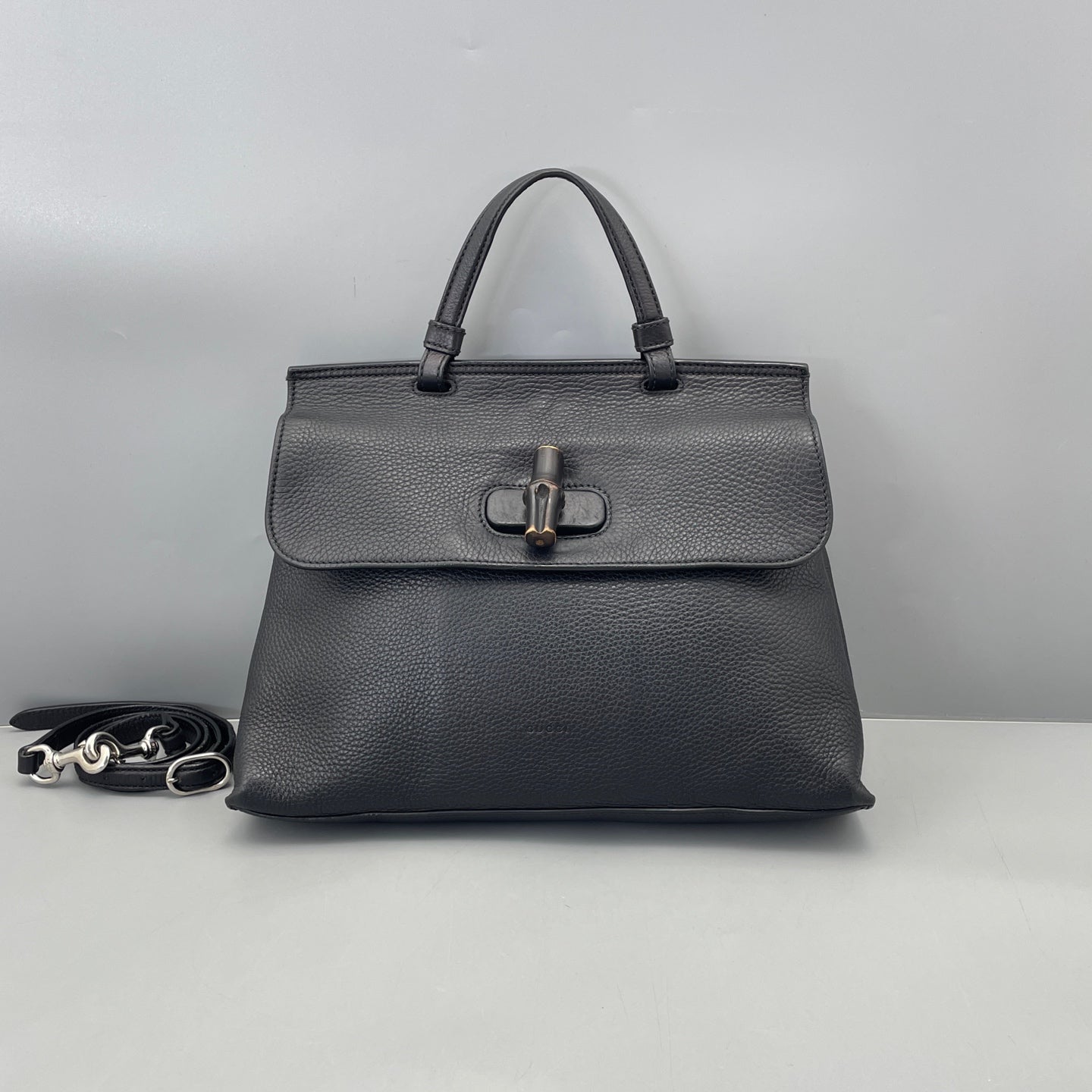 Gucci - Bamboo Top Handle Bag - Leather - Black - (medium)
