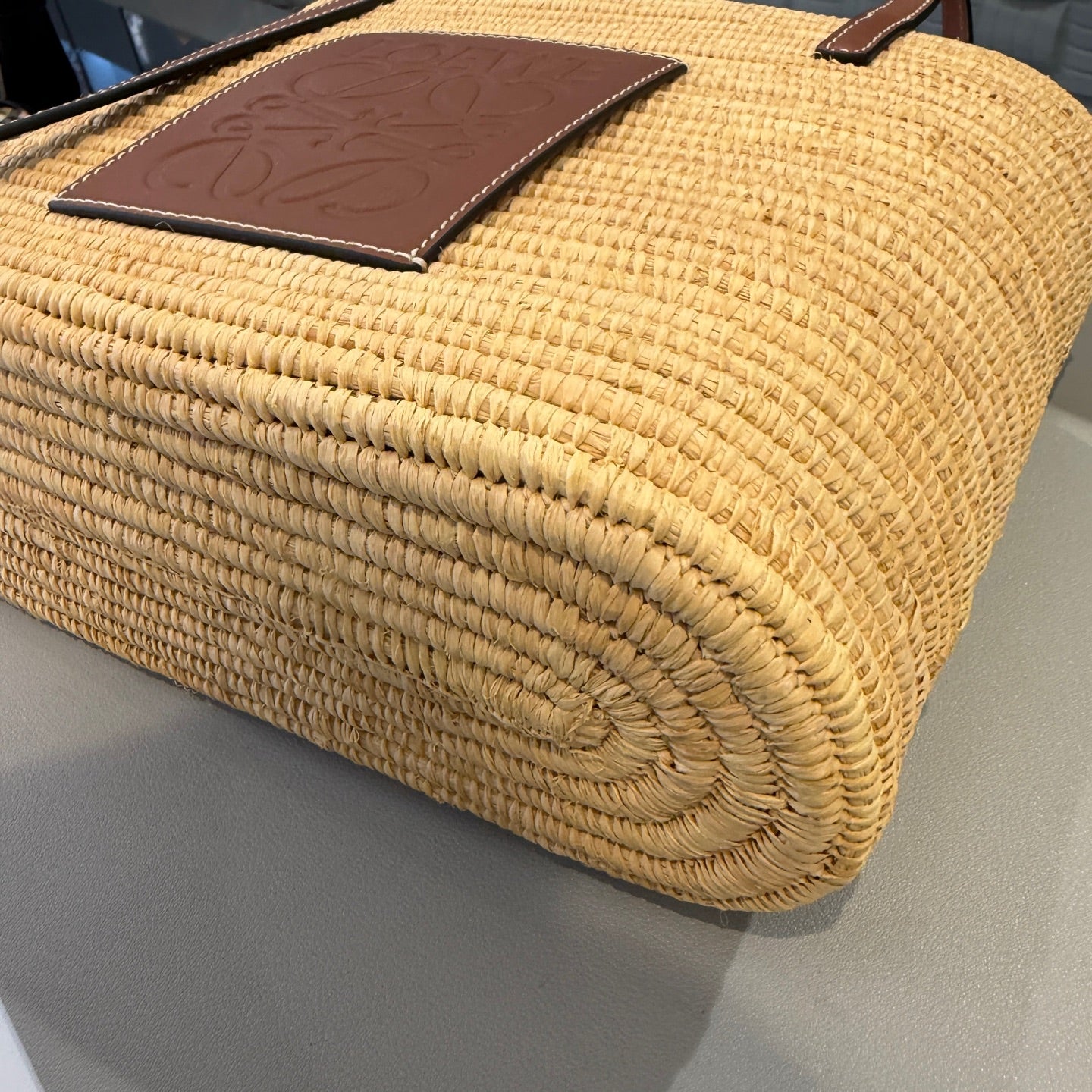 Loewe - Anagram Woven Tote Bag - Wicker and Leather - Beige - (Small)