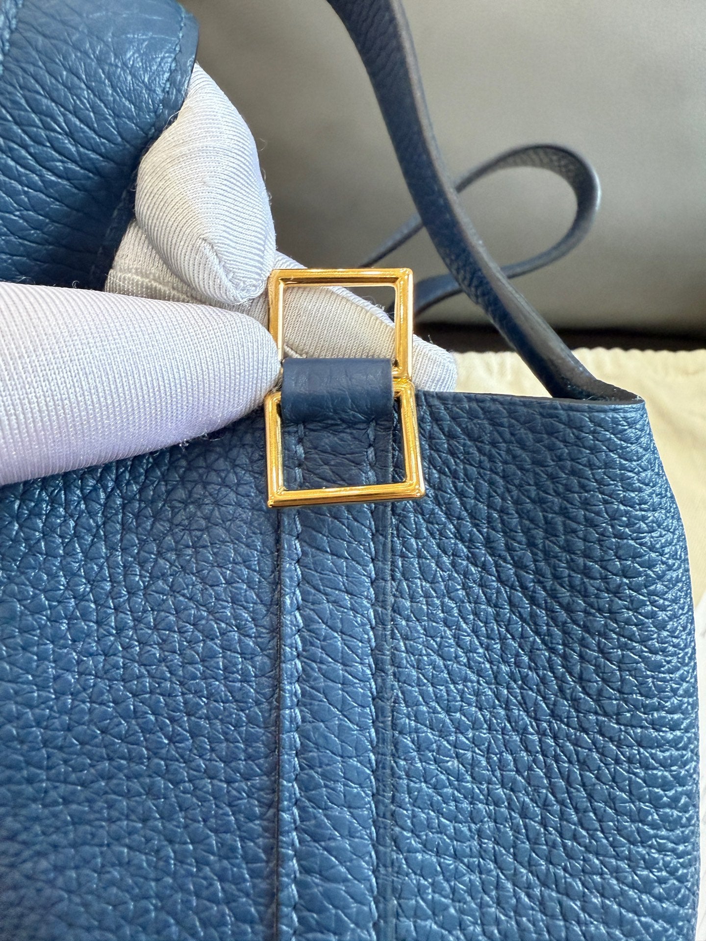 Hermès - Picotin Lock 18 - Clemence leather - Deep Blue with Gold-Tone Hardware - (mini)