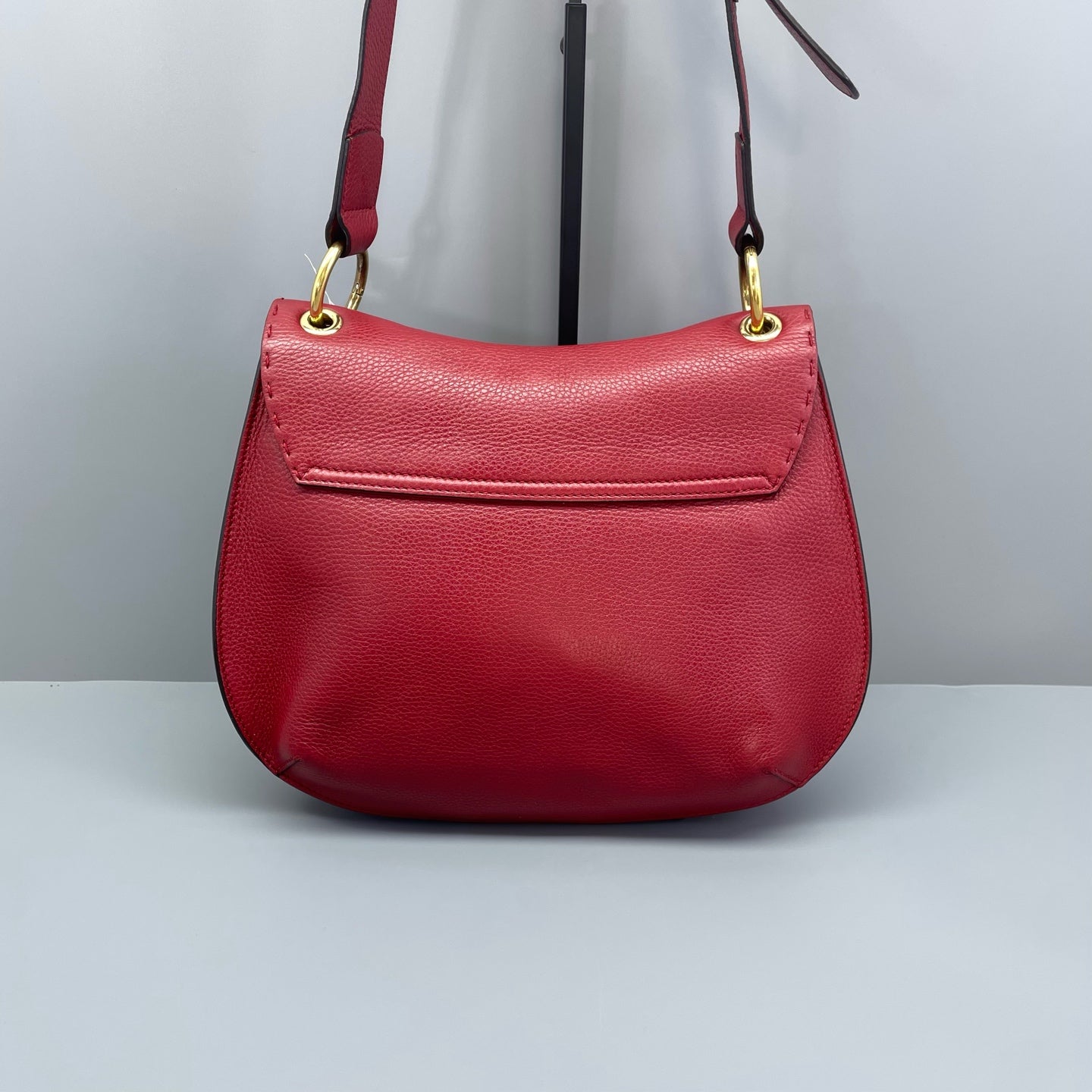 Gucci - Dionysus Tiger Head Saddle Bag - Grained leather - Red - (medium)