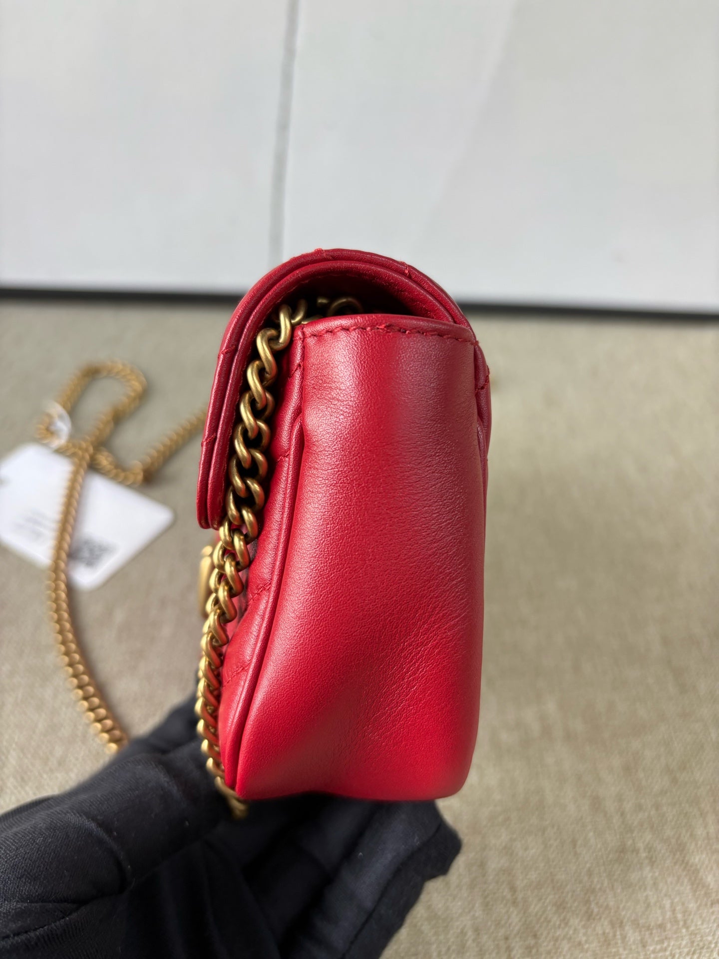Gucci - GG Marmont Matelassé Mini Chain Bag - Cowhide leather - Red - (mini)
