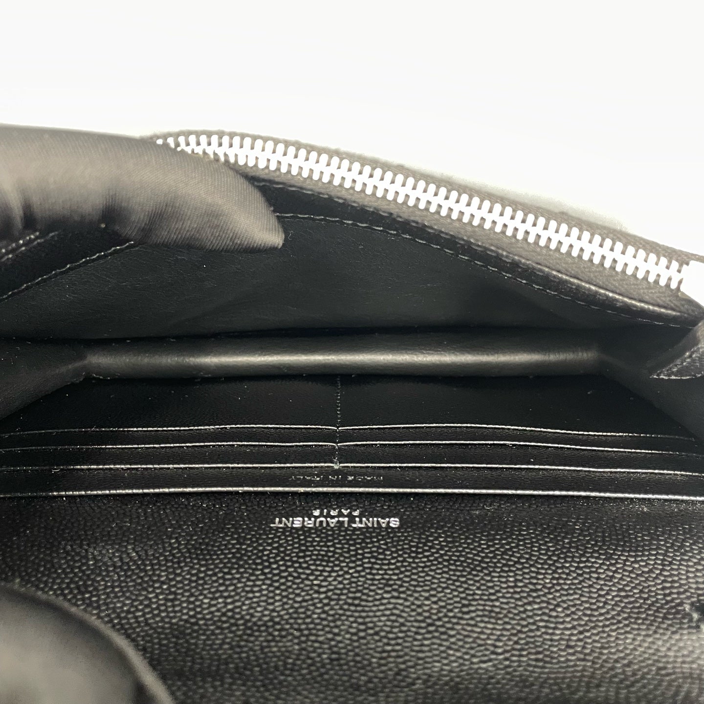 Saint Laurent - Envelope Bag Small - Calfskin leather - Black with Silver-Tone Hardware - (small)