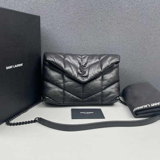 Saint Laurent - Loulou Puffer Mini - Leather - Black - (mini)