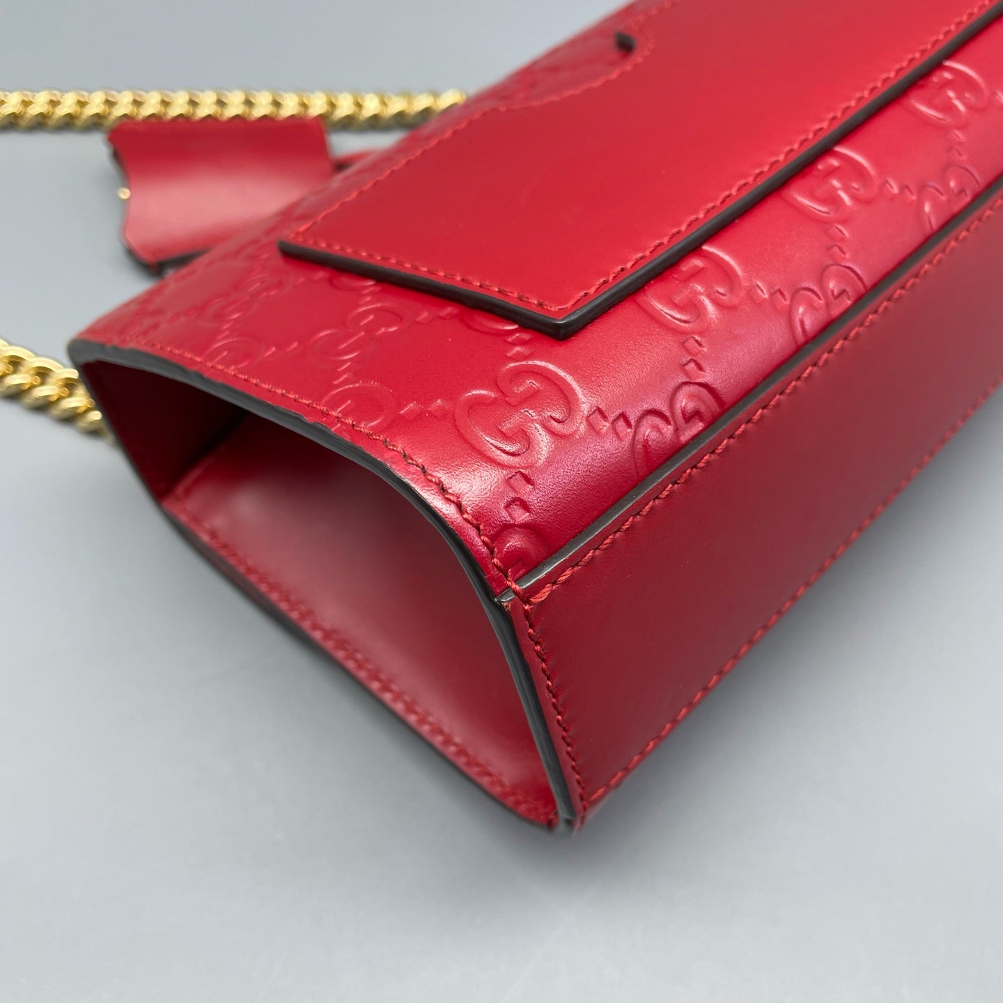Gucci - Padlock - Leather - Red - (small)