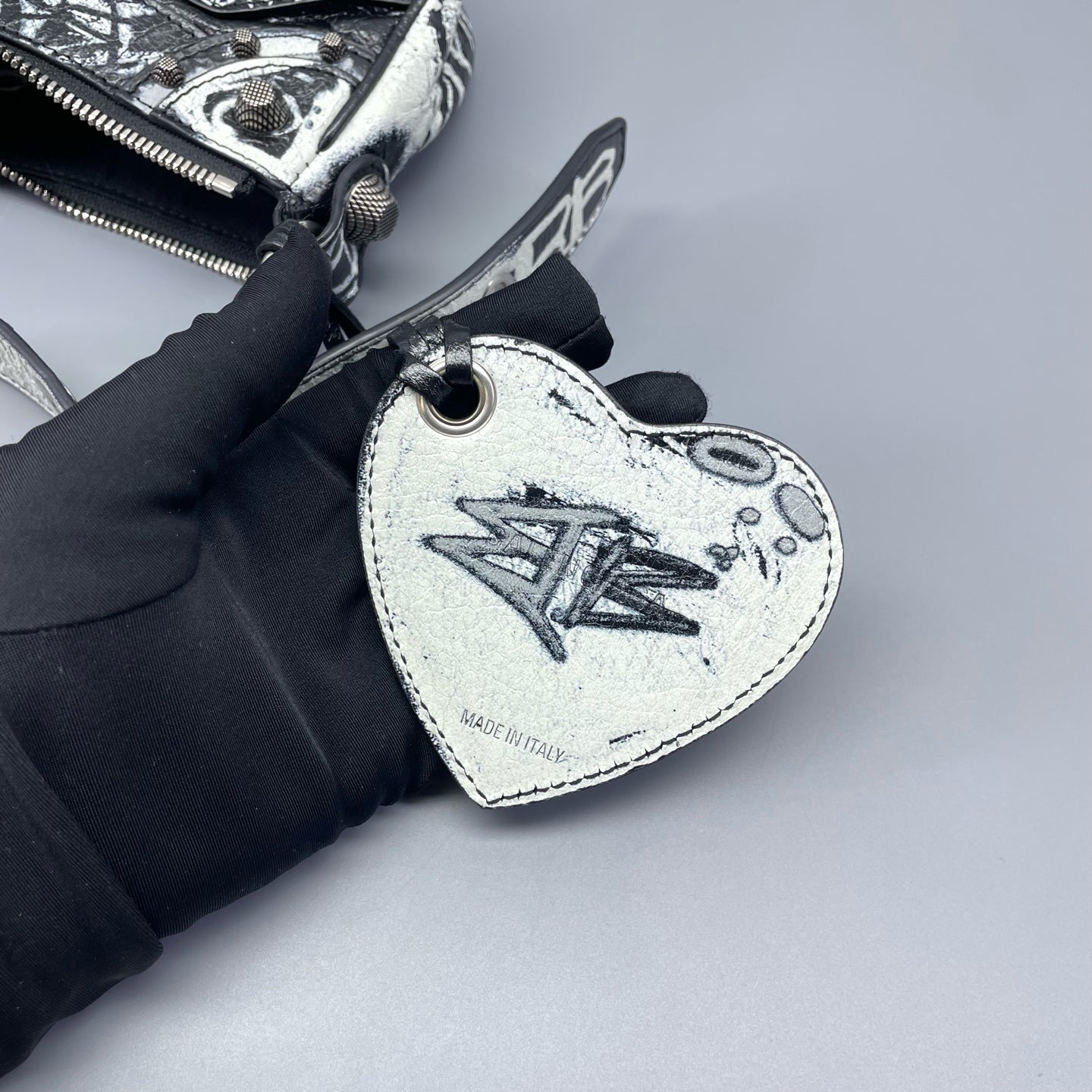 Balenciaga - Le Cagole Mini Half-Moon Bag - Crinkled lambskin leather - Black - (mini)