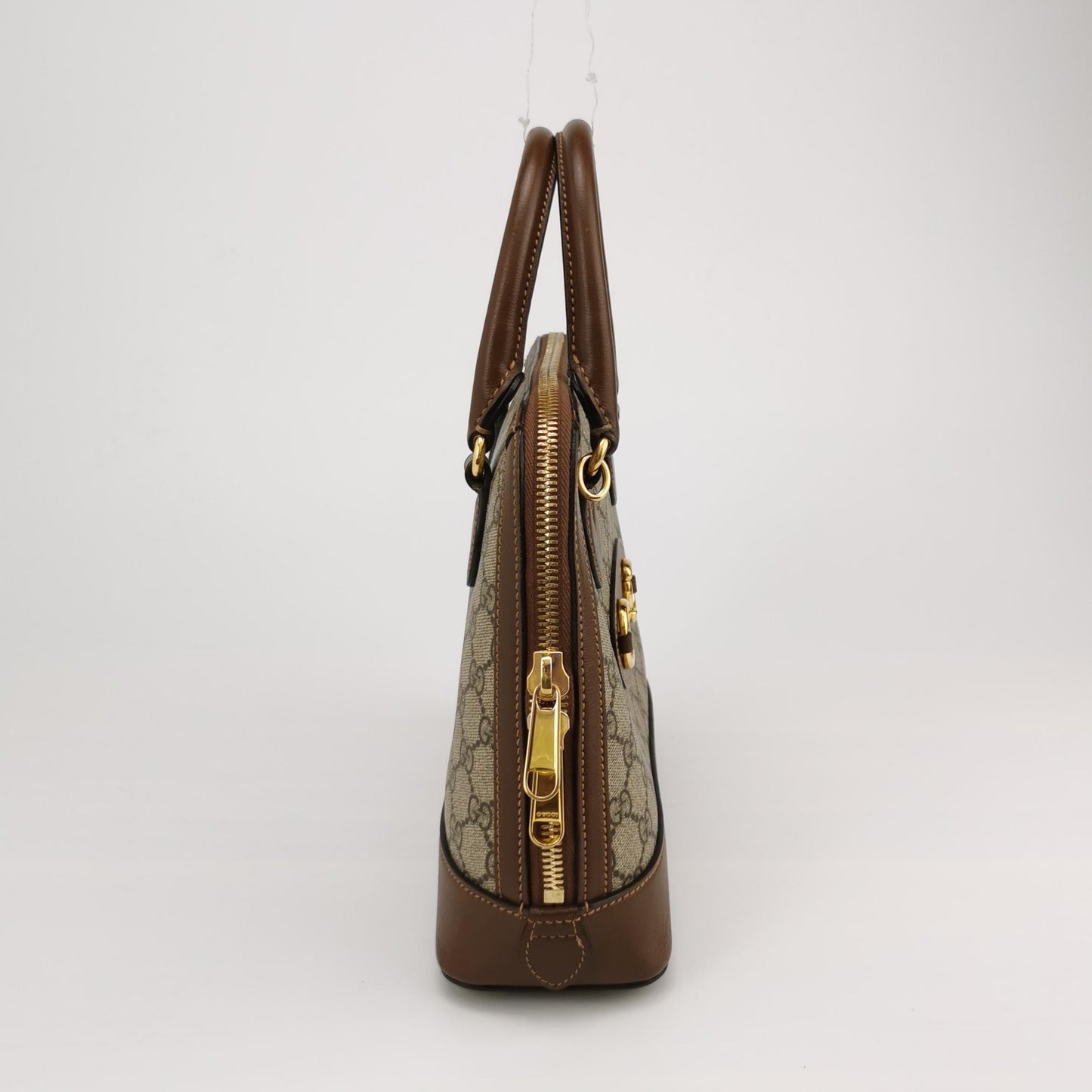 Gucci - Horsebit 1955 - GG Supreme canvas with leather trim - Beige and Brown - (small)