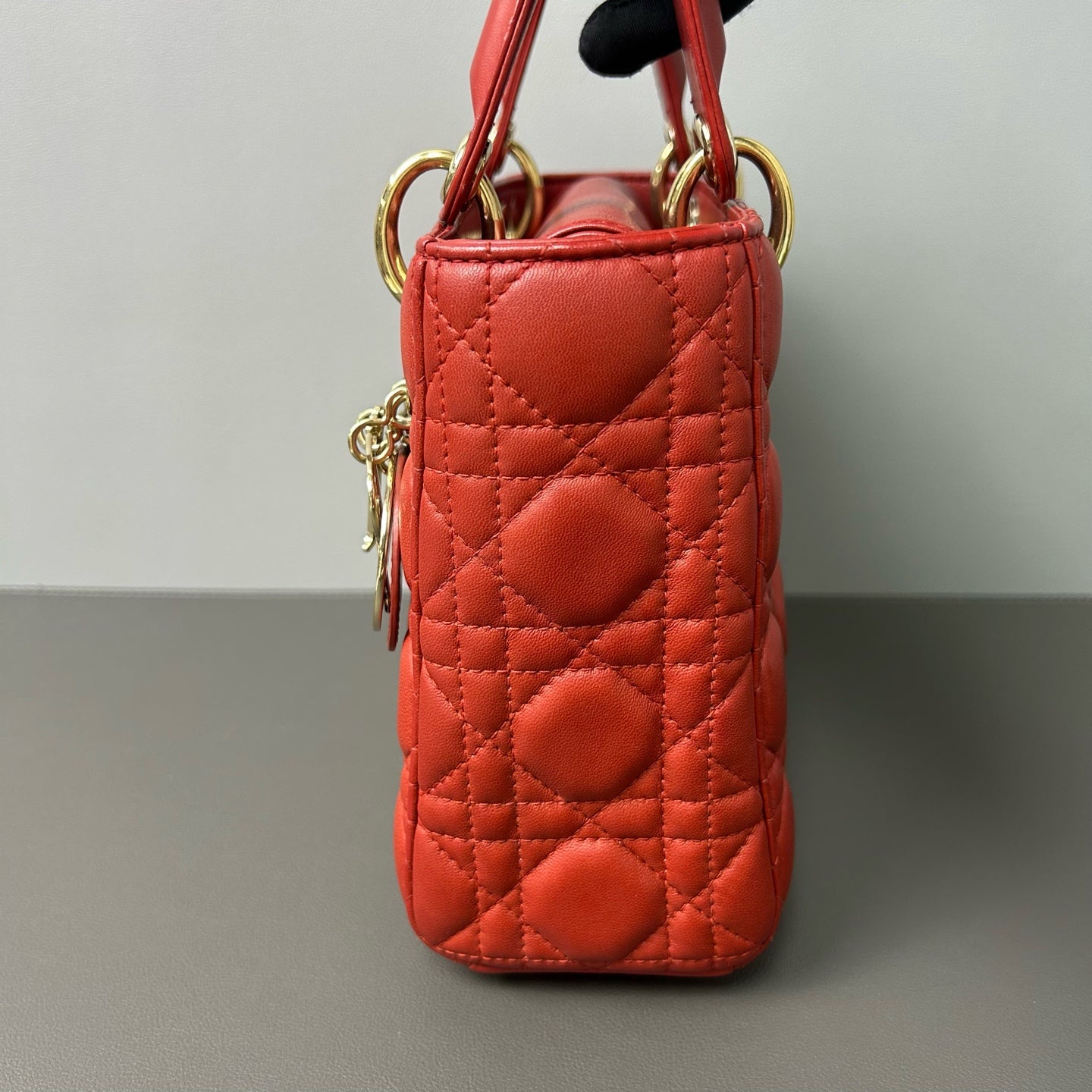 Dior - Lady Dior - Lambskin leather - Red - (small)
