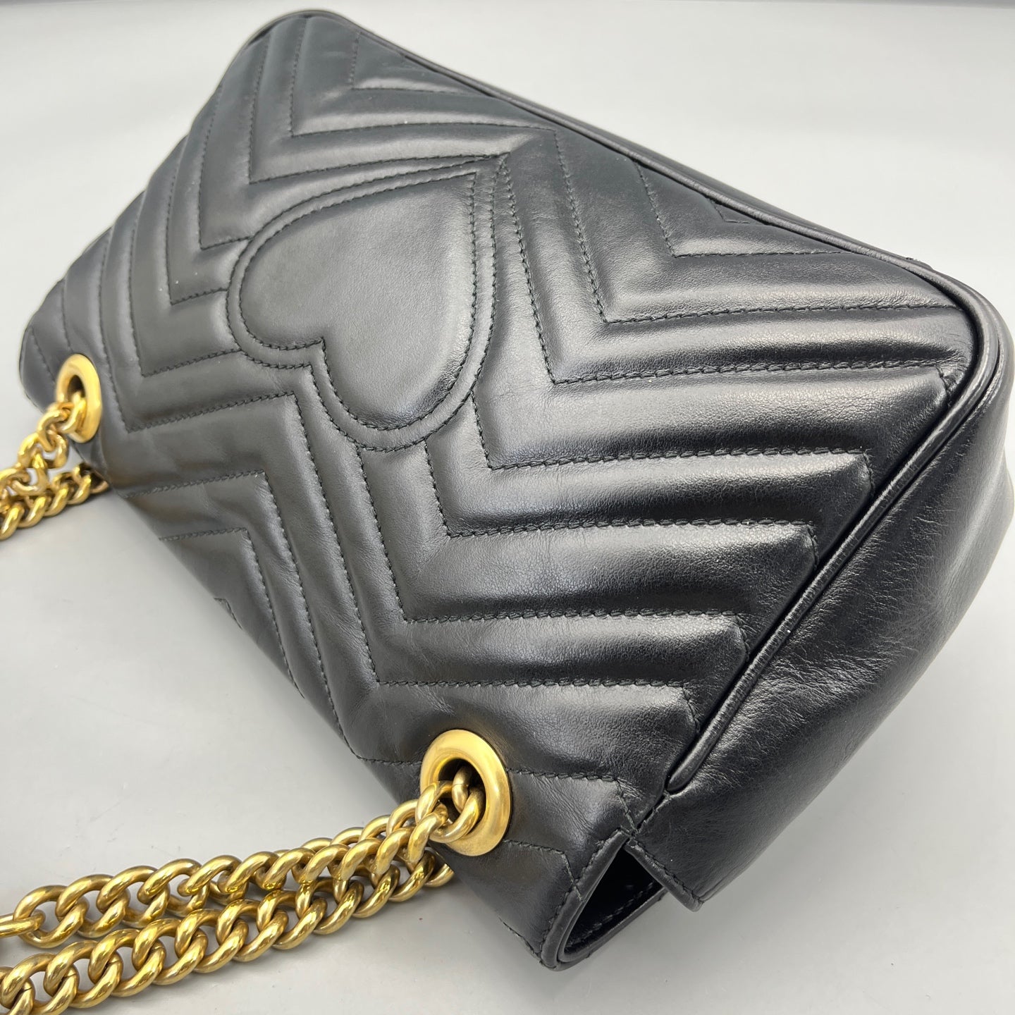 Gucci - GG Marmont Matelassé Small Shoulder Bag - Matelassé leather - Black with Gold-Tone Hardware - (Small)
