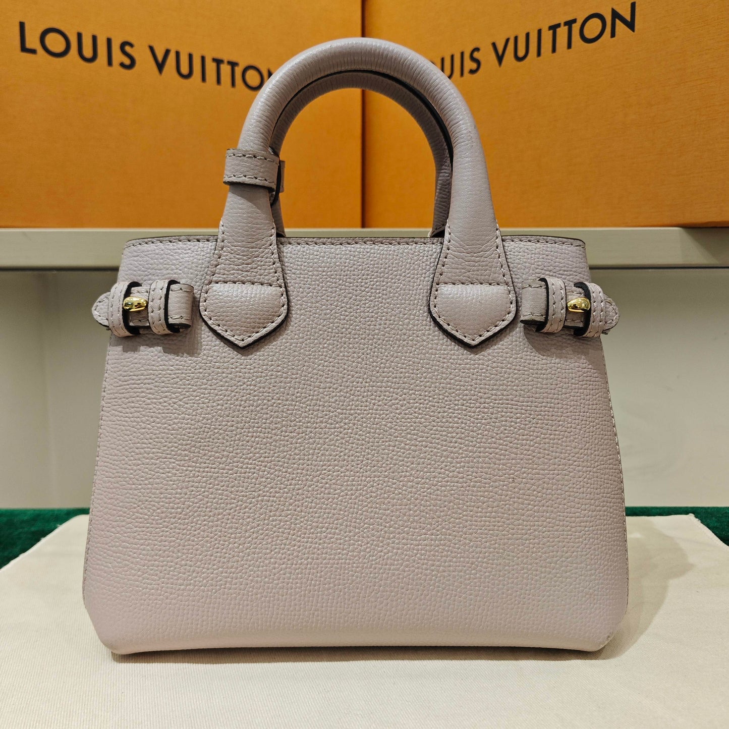 Burberry - Banner Bag - Pebbled leather and House Check canvas - Pink - (mini)