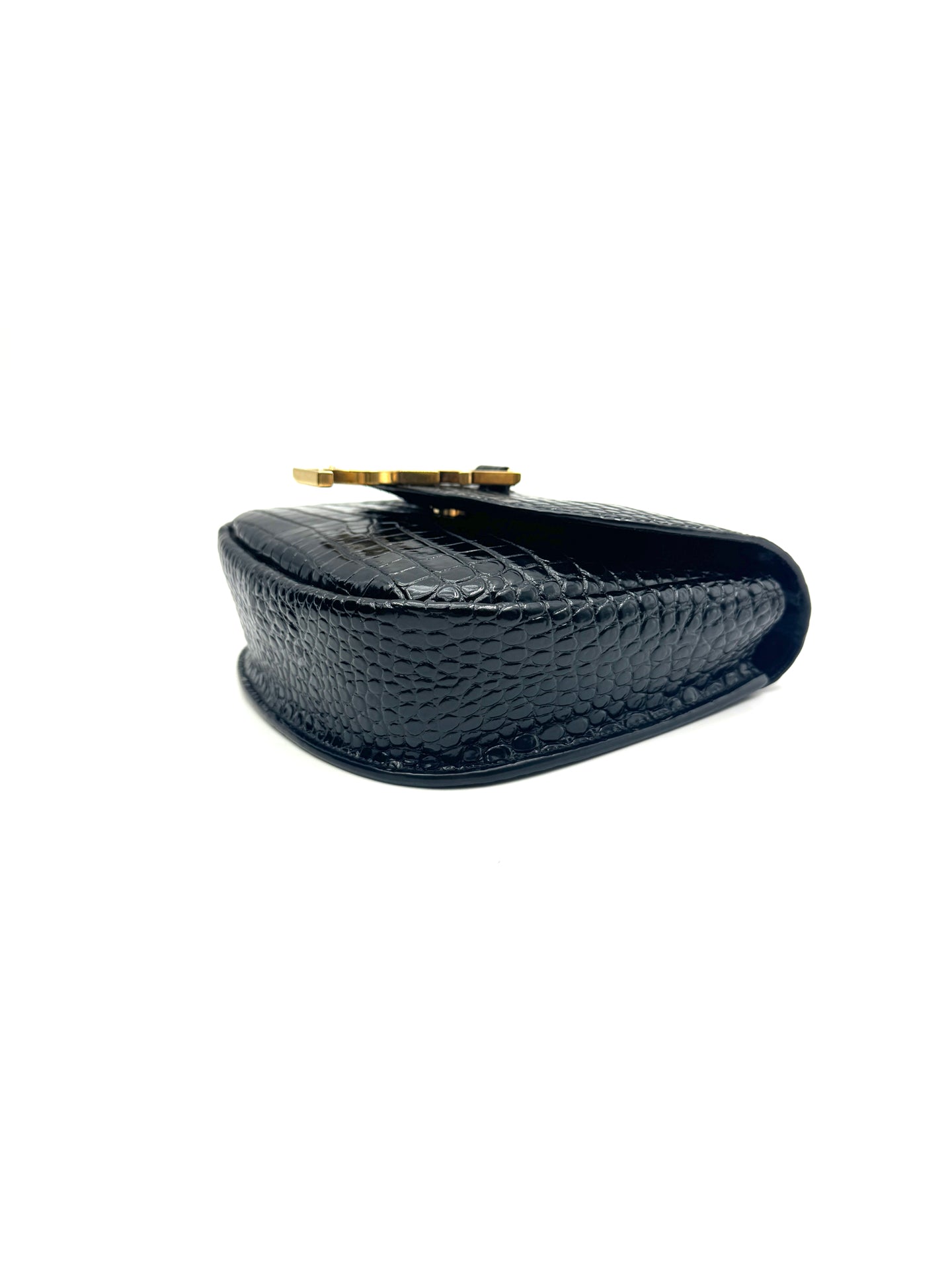Saint Laurent - Kaia Saddle Bag - Calfskin leather - Black - (mini)