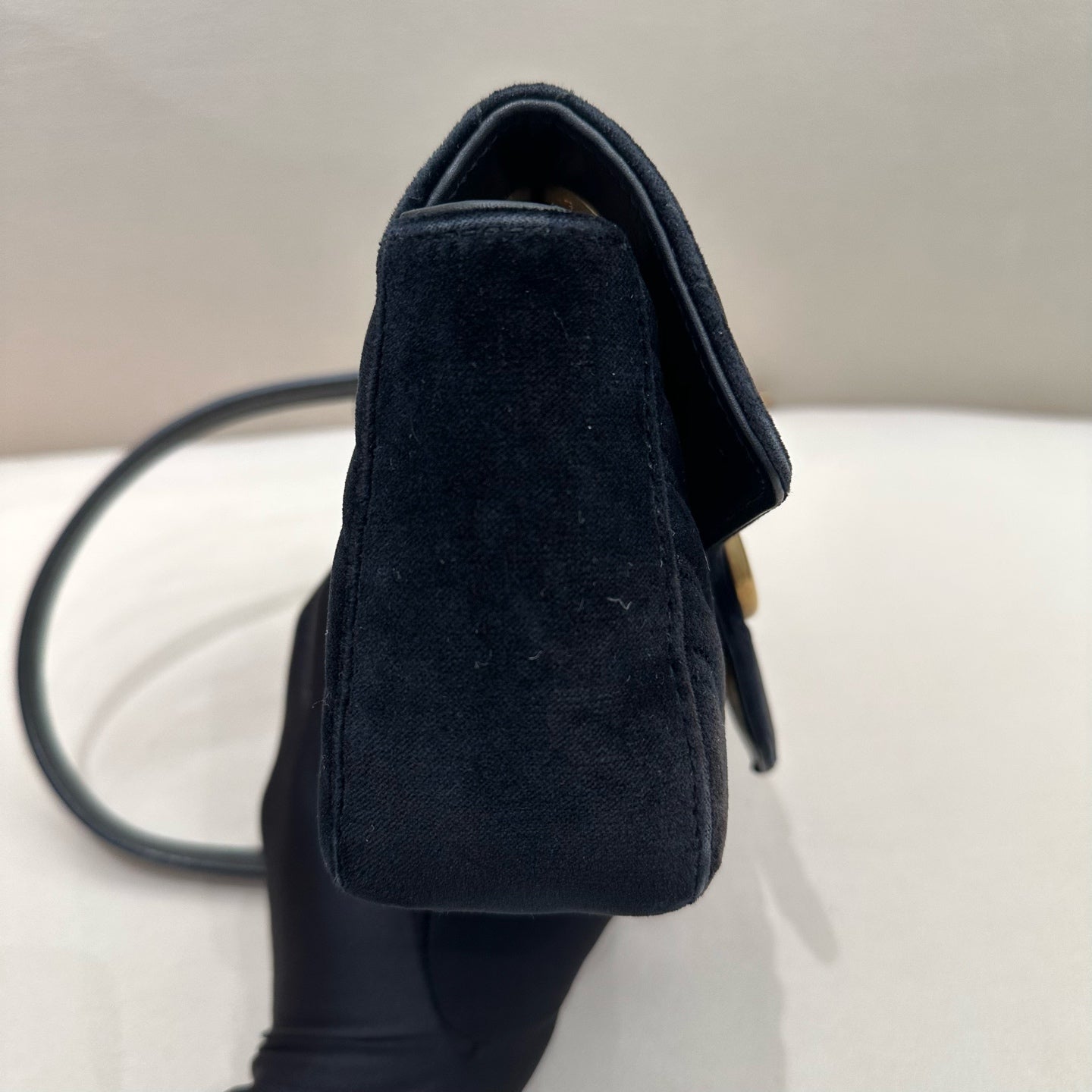 Gucci - GG Marmont Matelassé Mini Shoulder Bag - Velvet - Black - (mini)