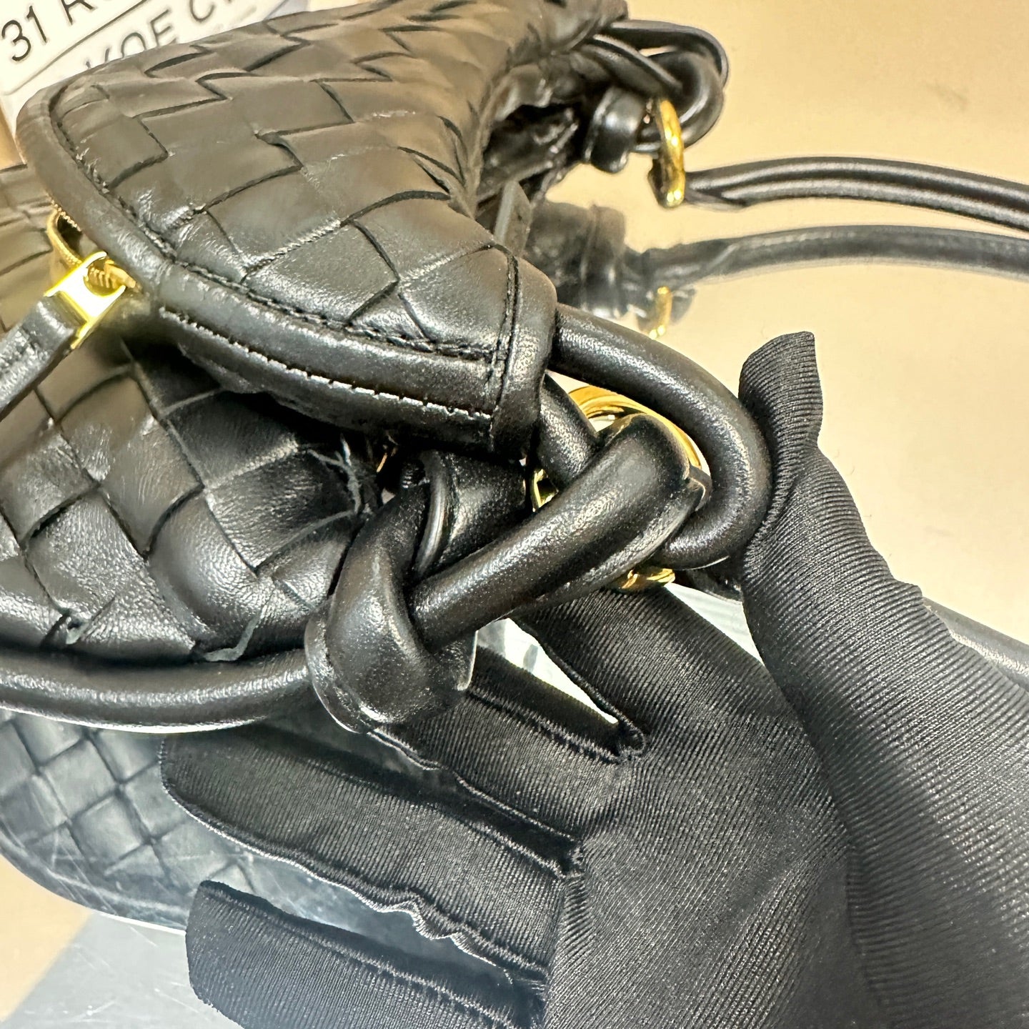 Bottega Veneta - Gemelli - Leather - Black - (Medium)