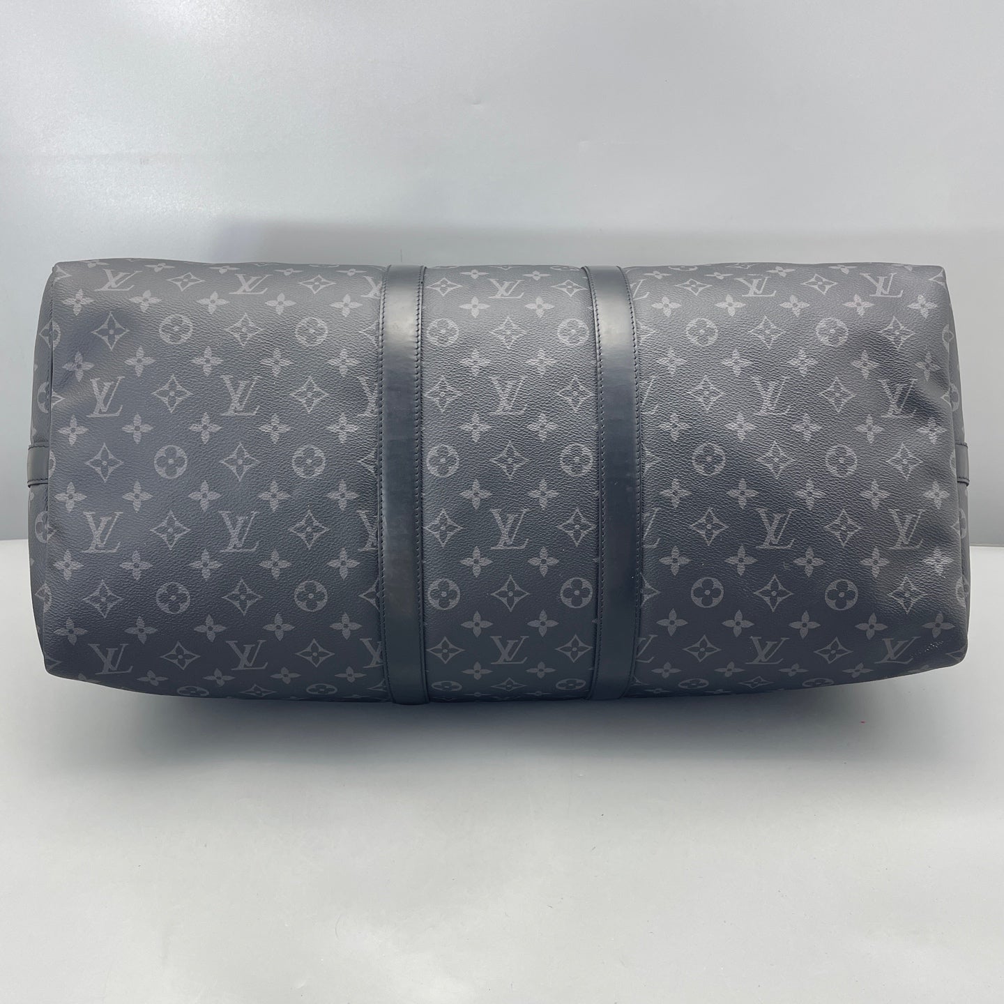 Louis Vuitton - Keepall Bandouliere 55 - Monogram Eclipse coated canvas with leather trim - Black - (Large)