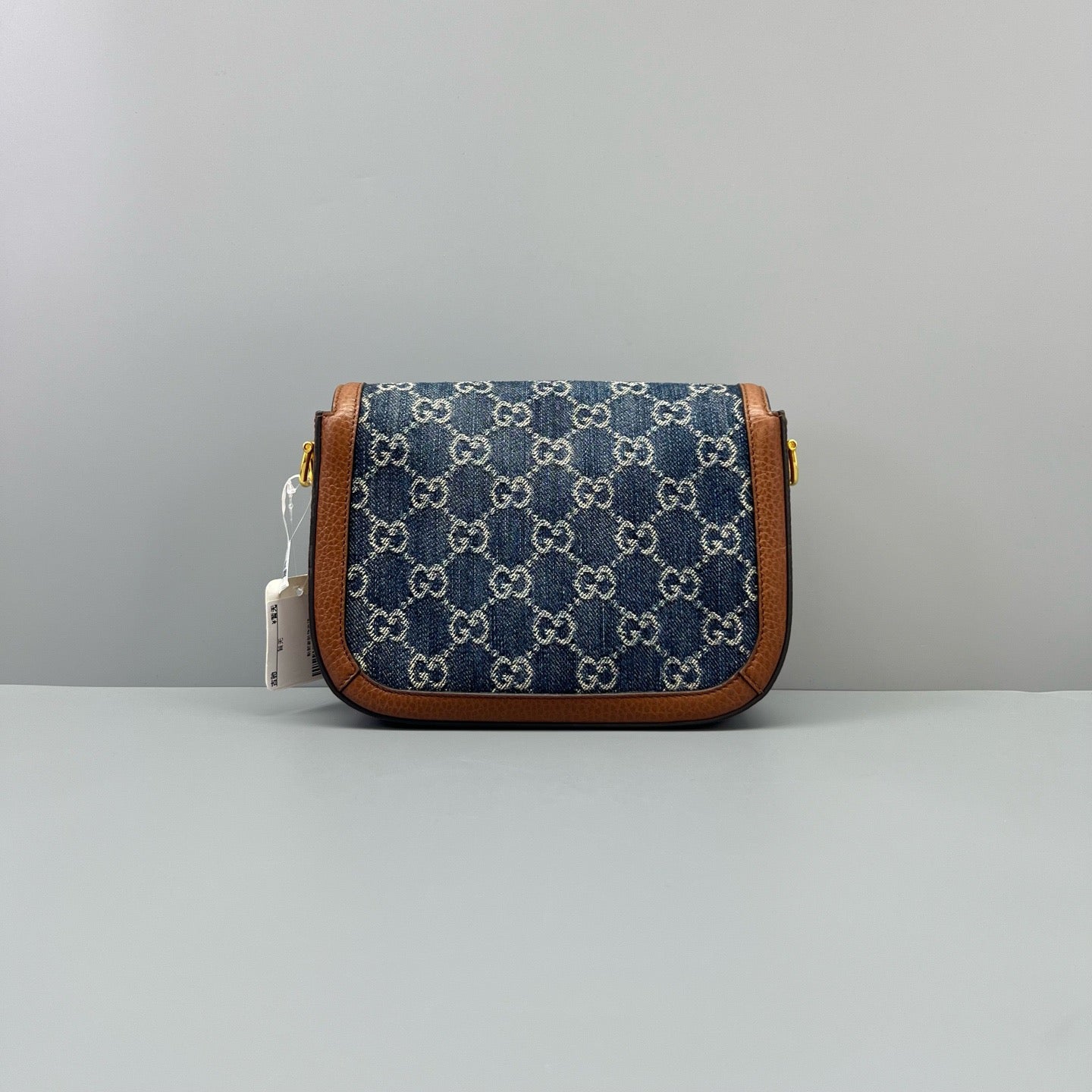 Gucci - 1955 Horsebit Denim Mini Shoulder Bag - Denim with leather trim - Blue - (mini)