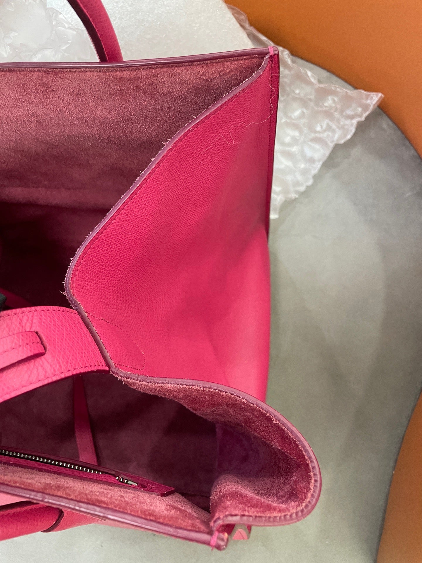 Celine - Luggage Tote - Pebbled Calfskin - Fuchsia - (Medium)