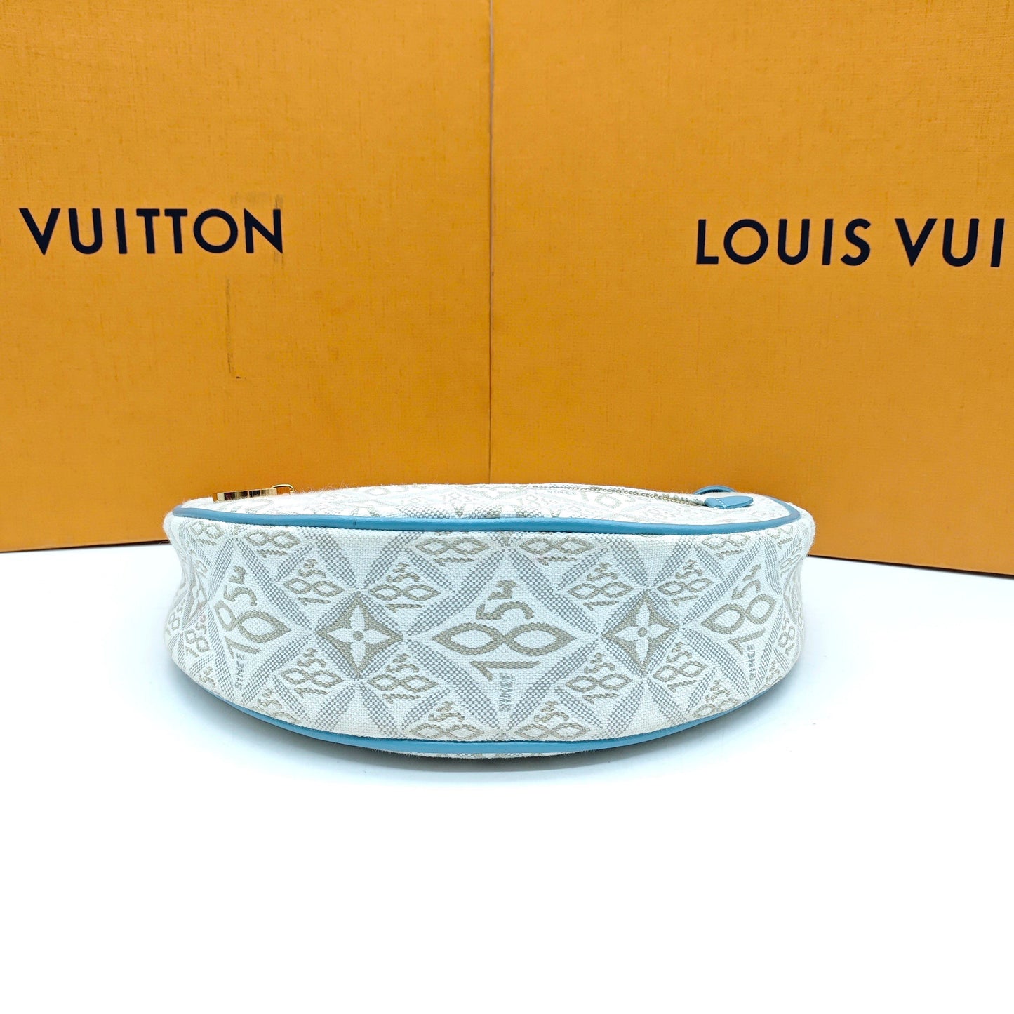 Louis Vuitton - Since 1854 Limited Edition Moon Bag - Jacquard canvas with leather trim - Beige with Blue accents - (mini)