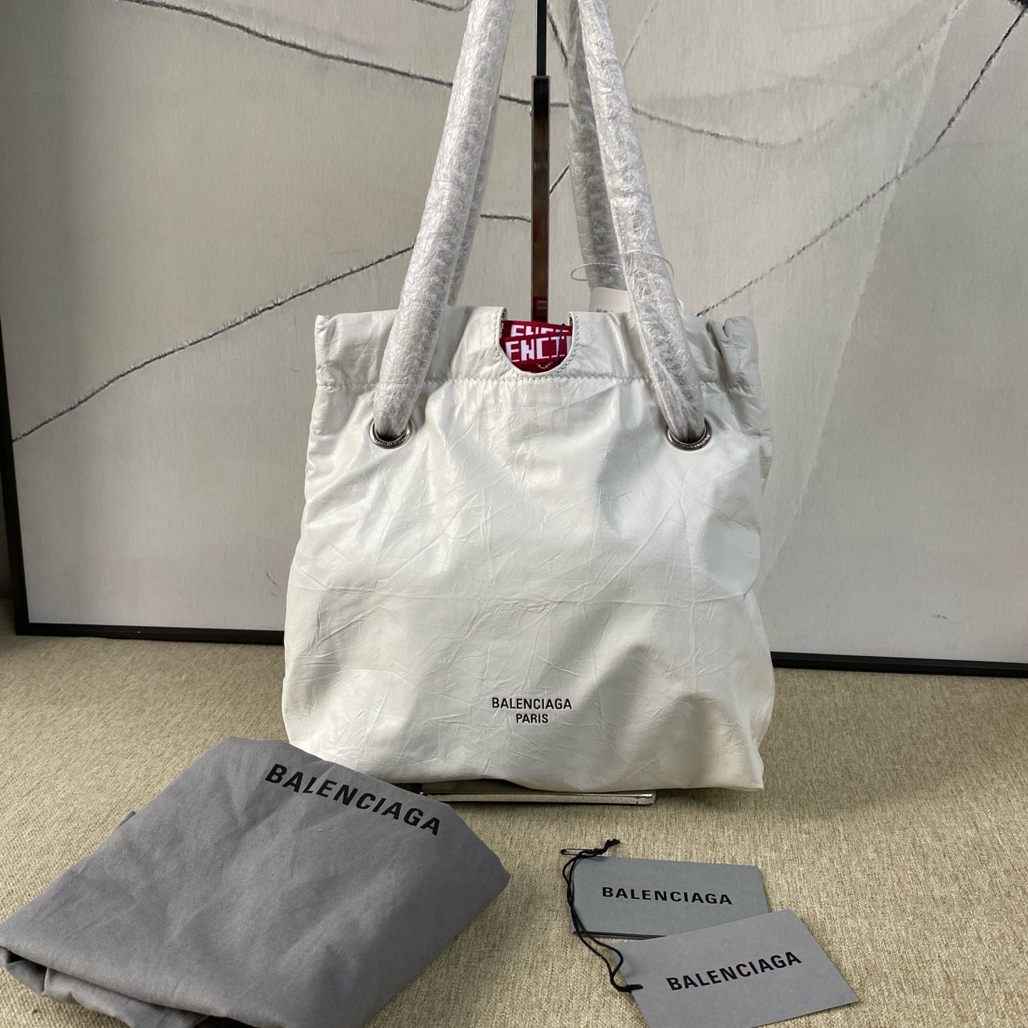 Balenciaga - Crush Bag Small - Leather - White - (Small)