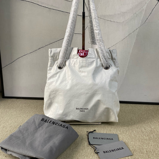 Balenciaga - Crush Bag Small - Leather - White - (Small)