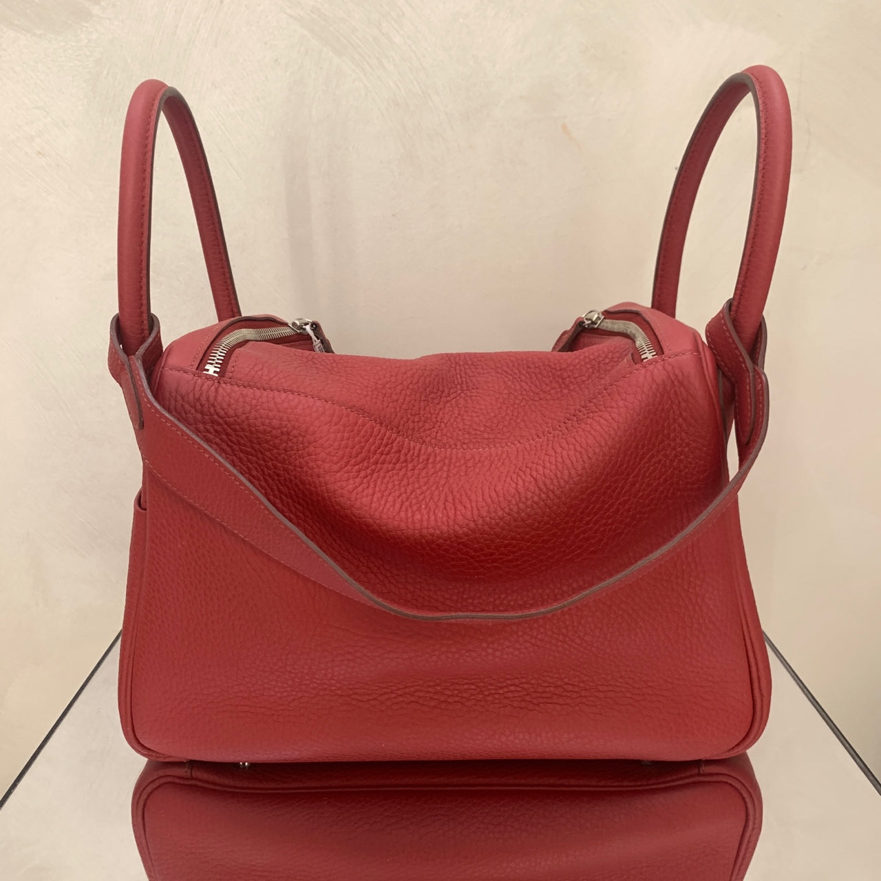 Hermès - Lindy 30 - Taurillon Clemence leather - Red - (medium)