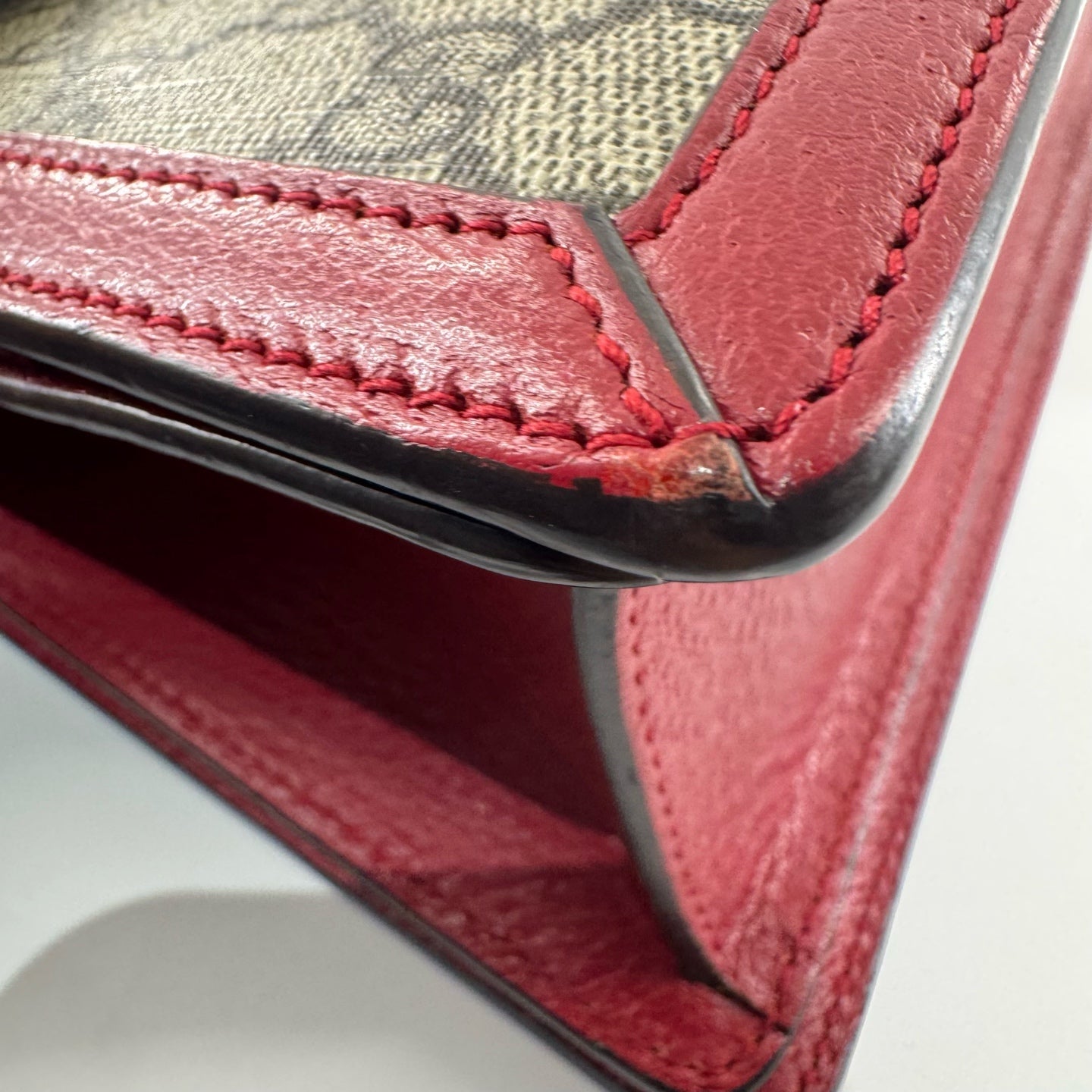 Gucci - Queen Margaret Top Handle Bag - GG Supreme canvas with leather trim - Red - (Small)