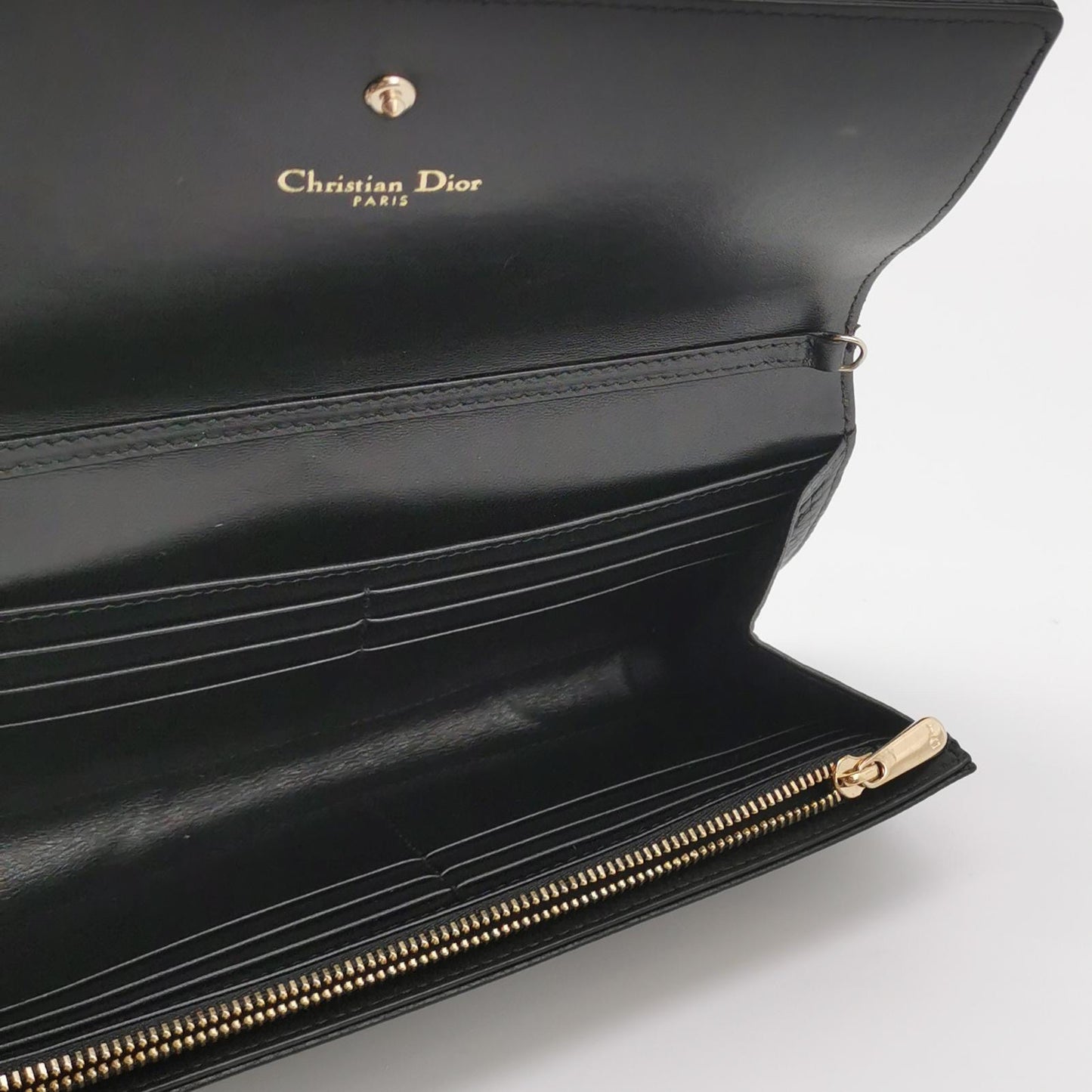 Dior - Diorama Chain Wallet - Leather - Black - (mini)