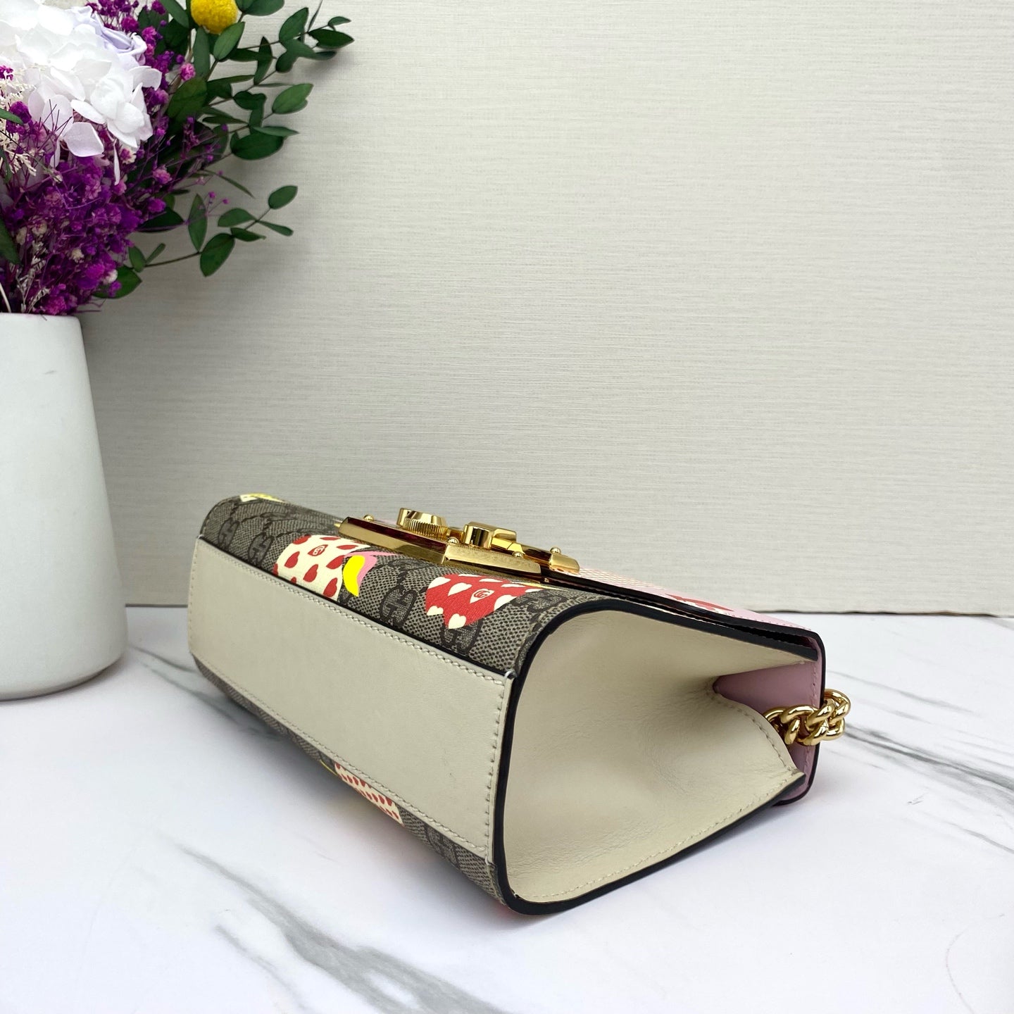 Gucci - Padlock Pink Apple Heart Limited Edition - GG Supreme canvas with leather trim - Multicolour - (small)