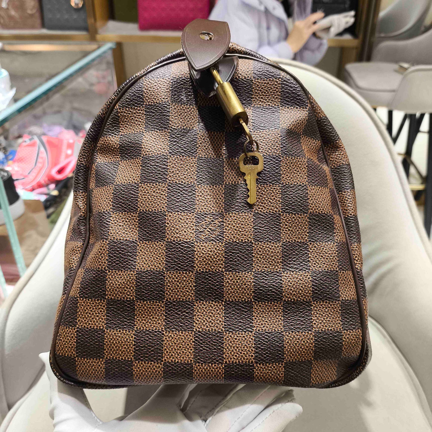Louis Vuitton - Speedy 30 - Damier Ebene coated canvas with leather trim - Brown - (Medium)