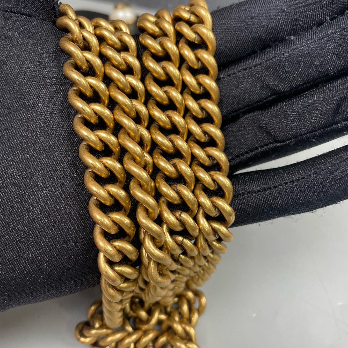 Gucci - Bow Pearl Shoulder Bag - Leather - Black - (mini)