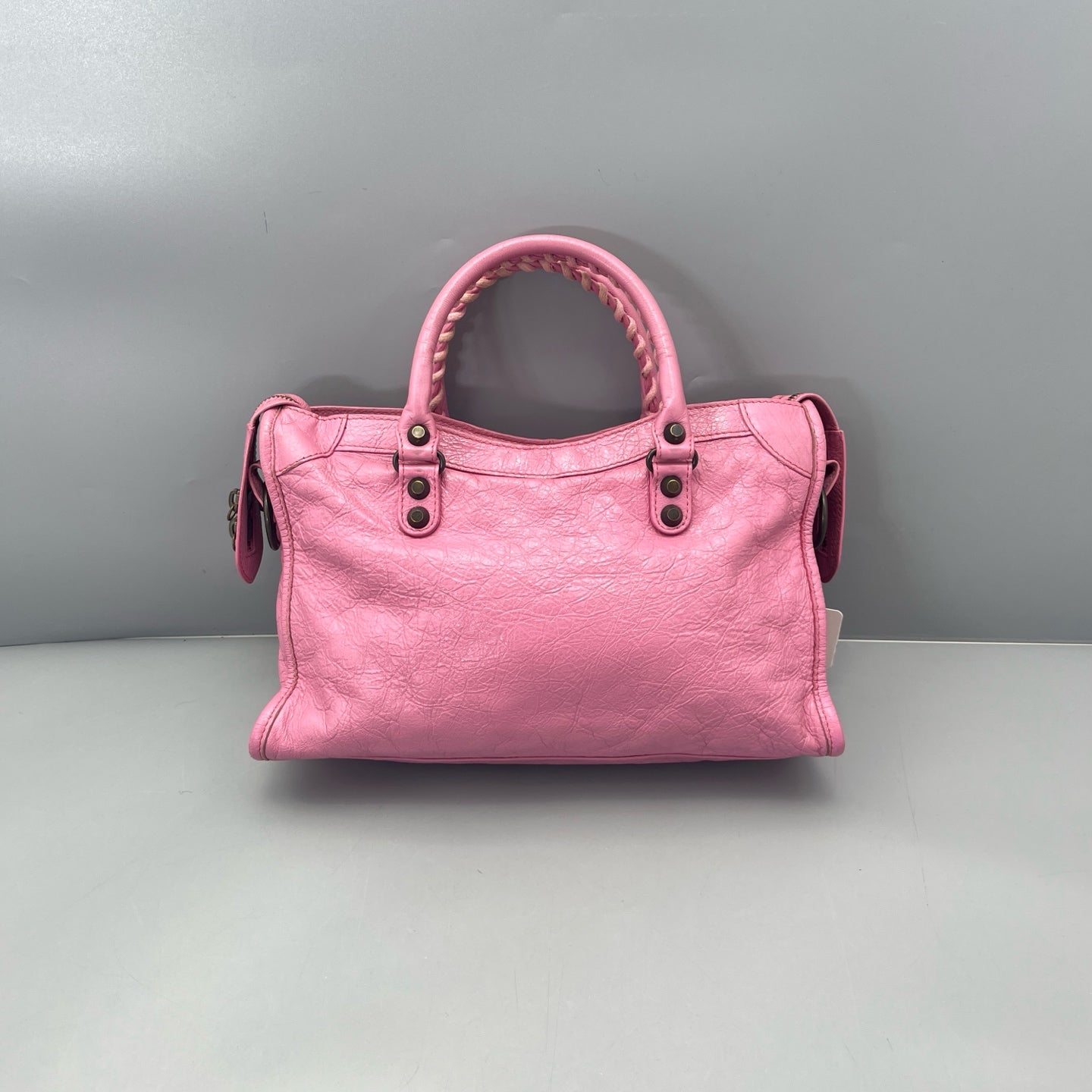 Balenciaga - City Bag - Distressed goatskin leather - Pink - (medium)