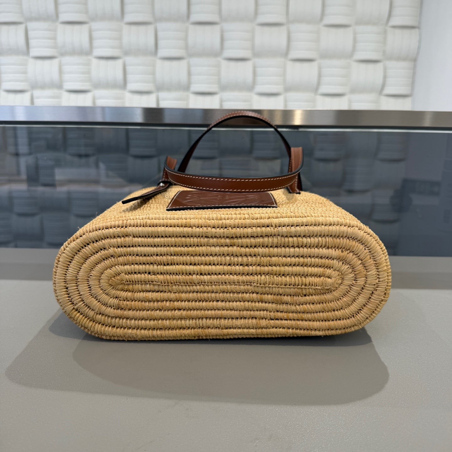 Loewe - Anagram Woven Tote Bag - Wicker and Leather - Beige - (Small)