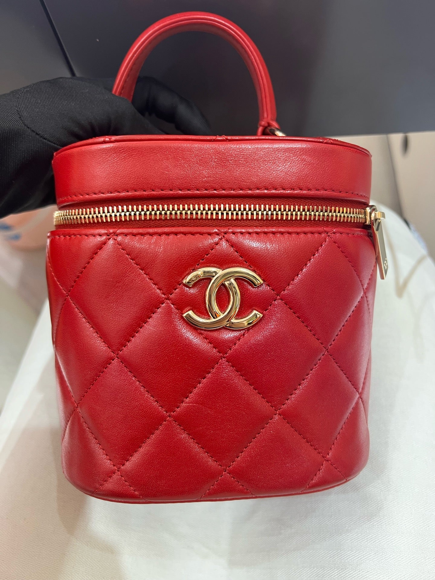 Chanel - Trendy CC Vanity Case - Lambskin leather - Red - (mini)
