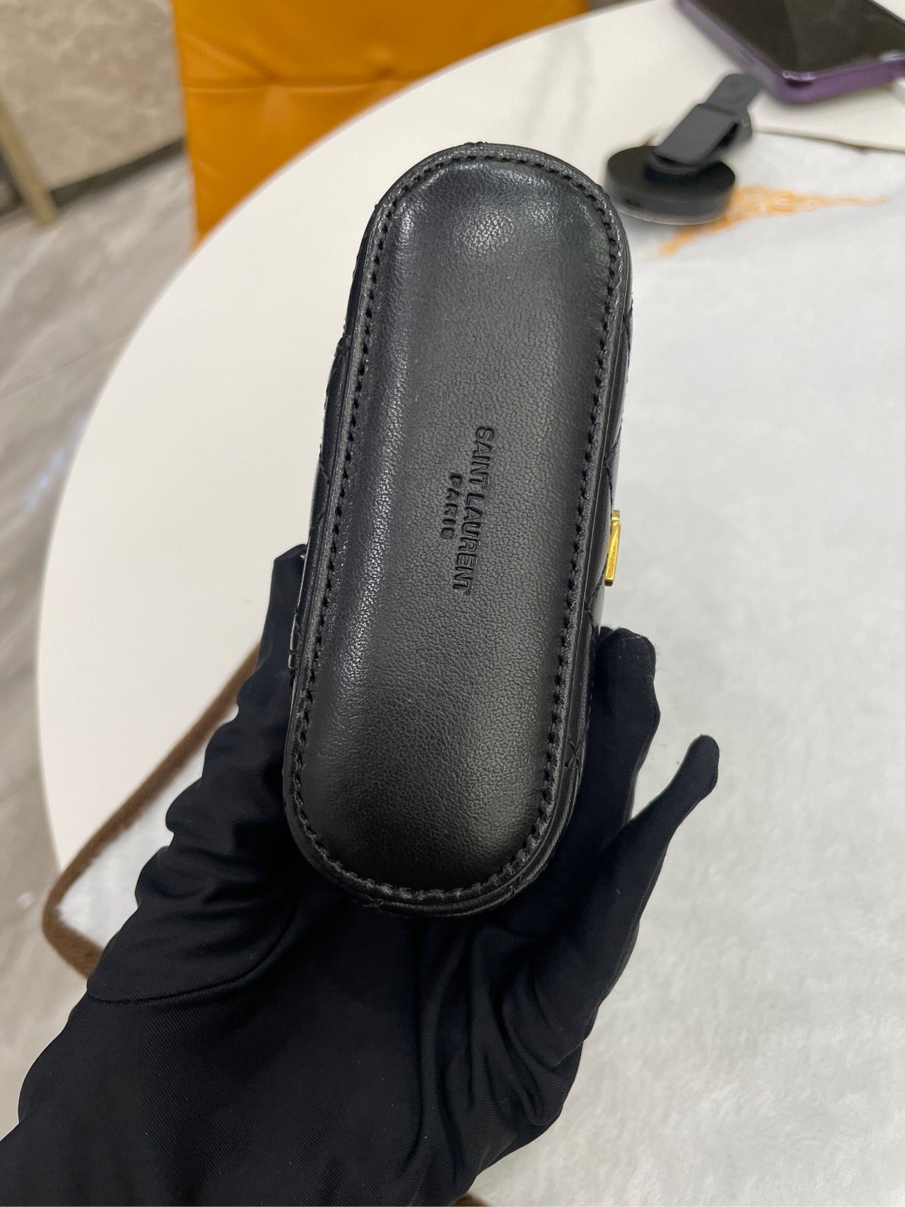 Saint Laurent - Gaby Mini Vanity Case - Leather - Black - (mini)