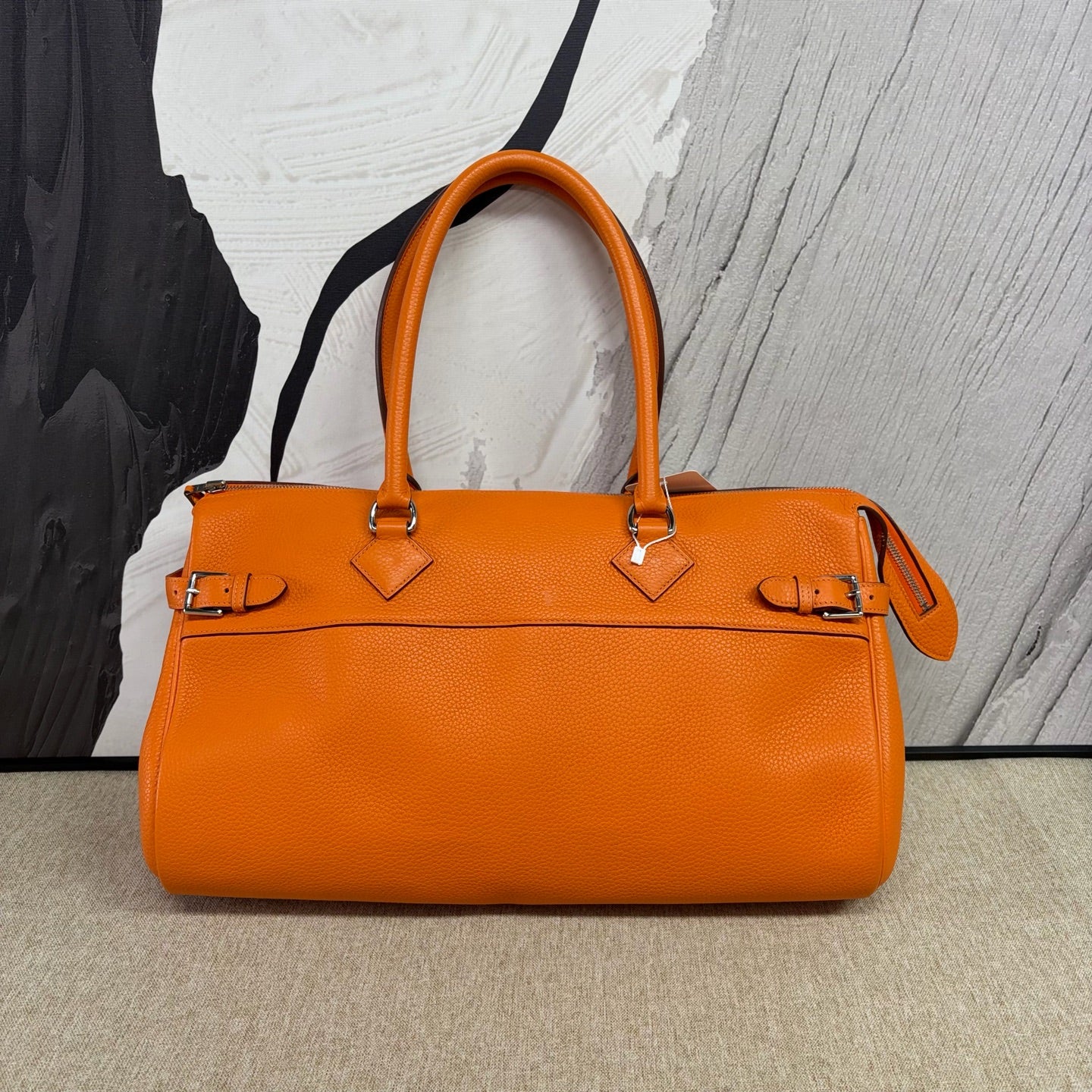 Hermès - Altas - Pebbled leather - Orange - (Large)