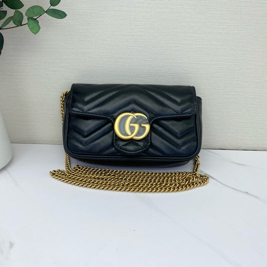 Gucci - Marmont Mini Shoulder Bag - Leather - Black - (mini)