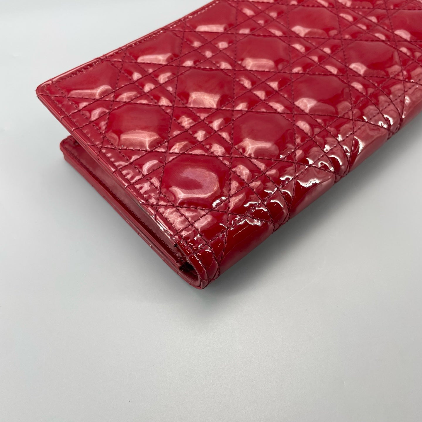 Dior - Lady Dior WOC (Wallet on Chain) - Patent leather - Red - (Mini)