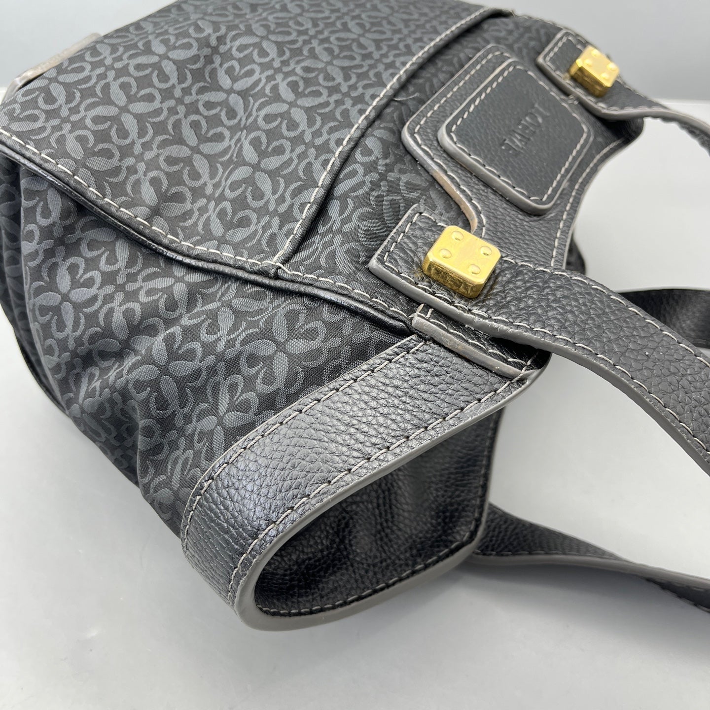 Loewe - Anagram Tote Bag - Coated canvas with pebbled leather trim - Black - (medium)