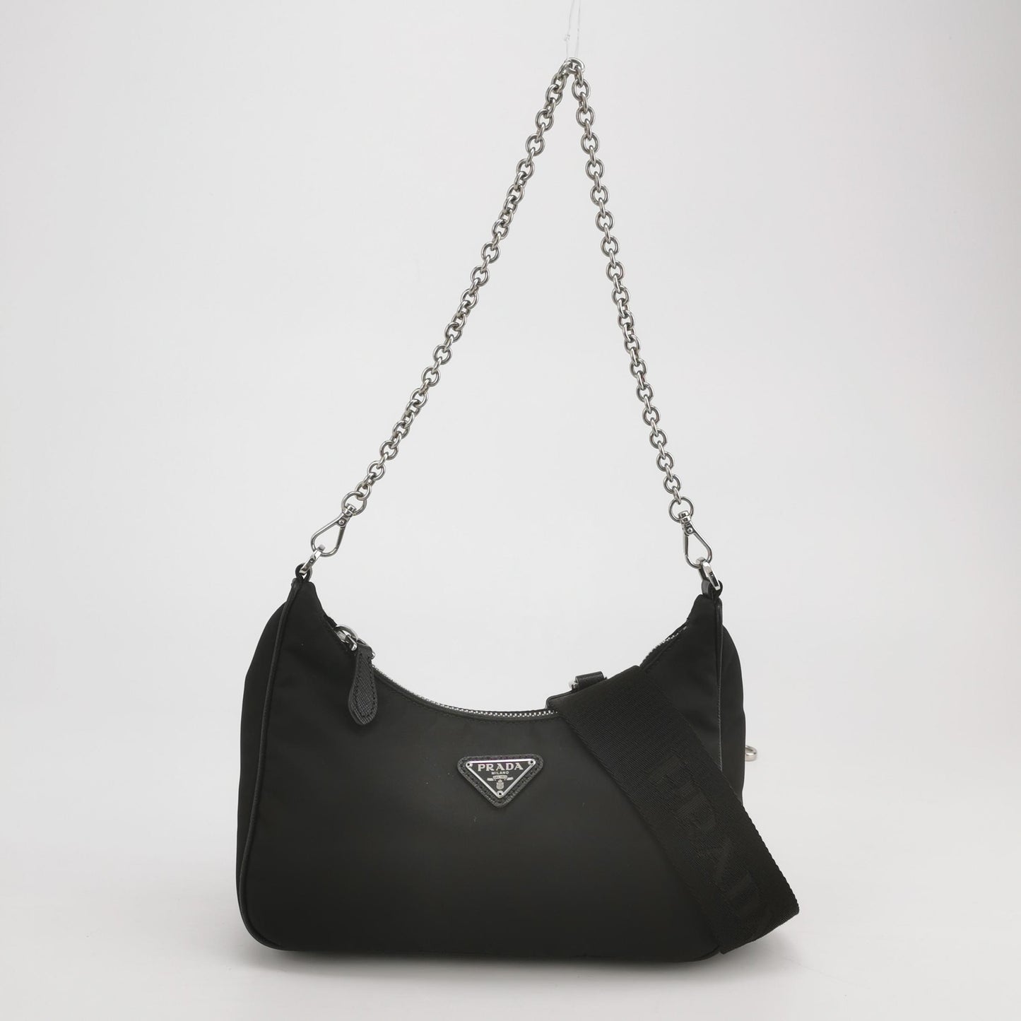 Prada - Re-Edition 2005 Shoulder Bag - Nylon (Polyamide) with Saffiano leather trim - Black - (Small)