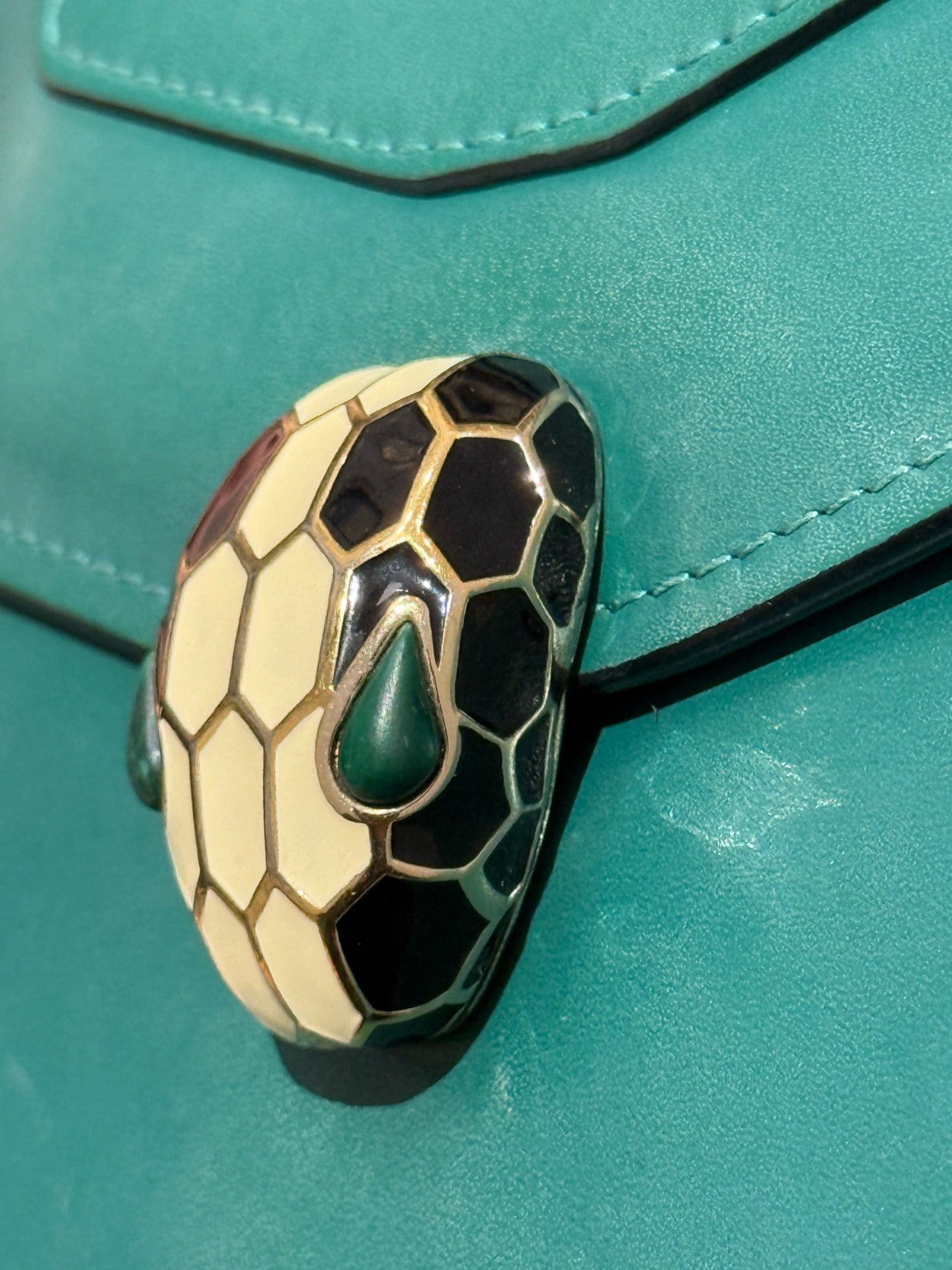 Bvlgari - Serpenti Forever Accordion Bag - Leather - Green - (small)