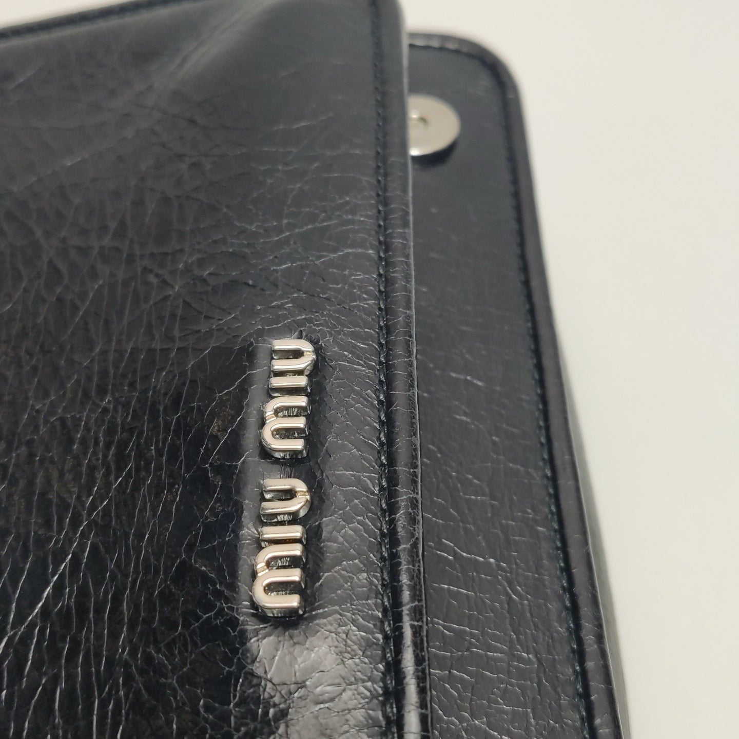 Miu Miu - Chain Shoulder Bag - Leather - Black - (mini)