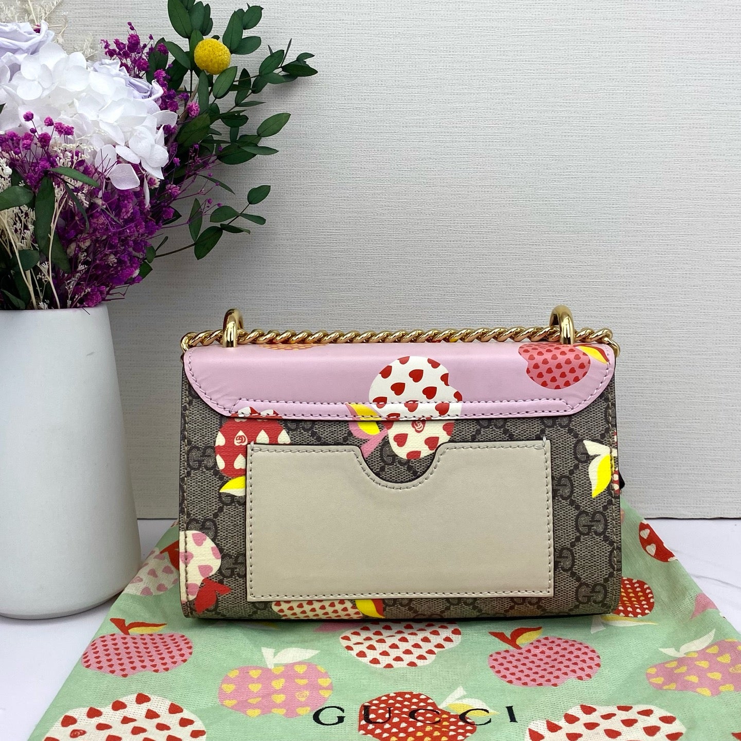 Gucci - Padlock Pink Apple Heart Limited Edition - GG Supreme canvas with leather trim - Multicolour - (small)