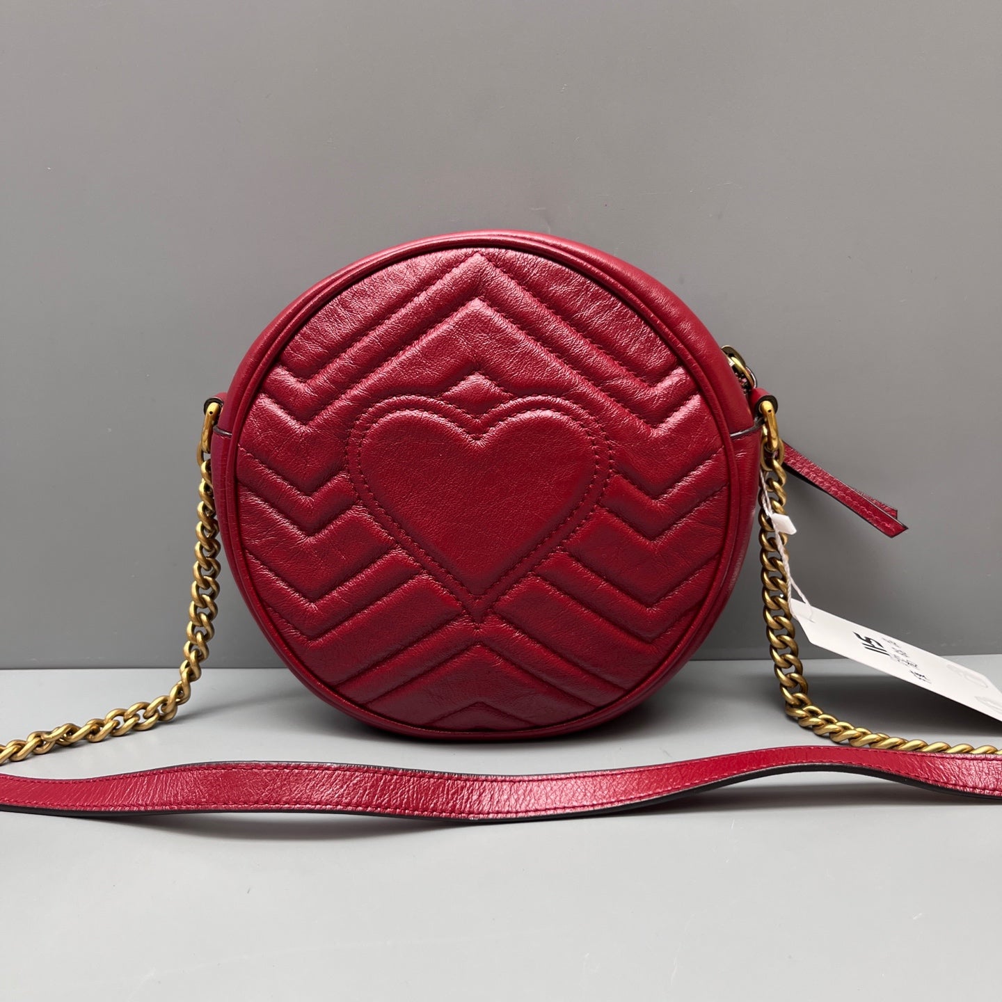 Gucci - Marmont Round Mini Bag - Leather - Red - (Mini)