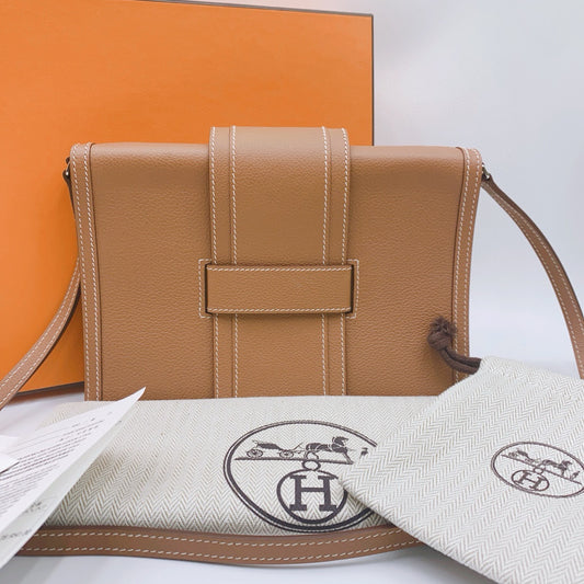 Hermès - Pochette H Passant - Evercolor calfskin leather - Camel - (mini)