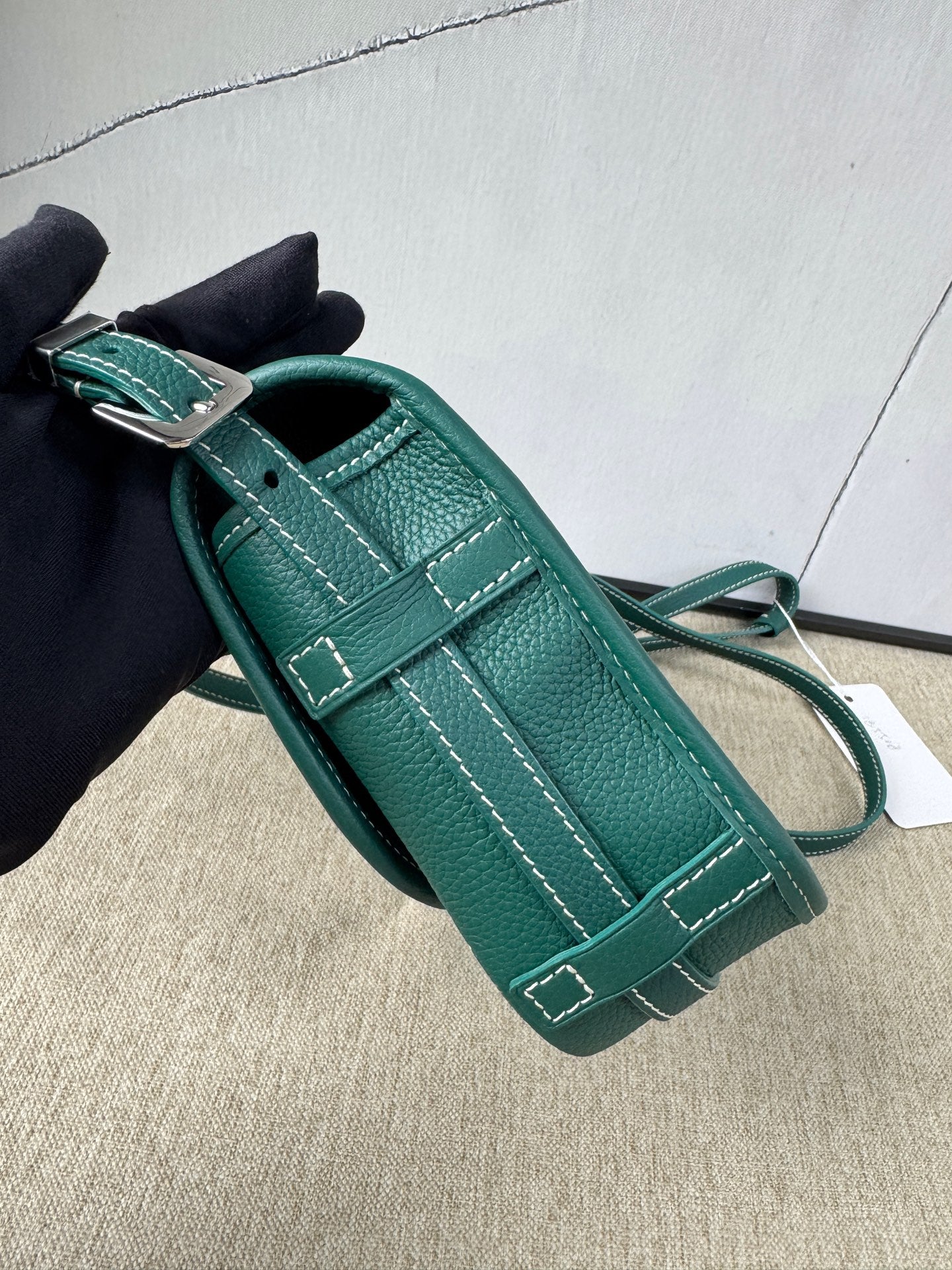 Goyard - Belvedere Messenger Bag - Goyardine canvas with pebbled leather trim - Green - (Small)