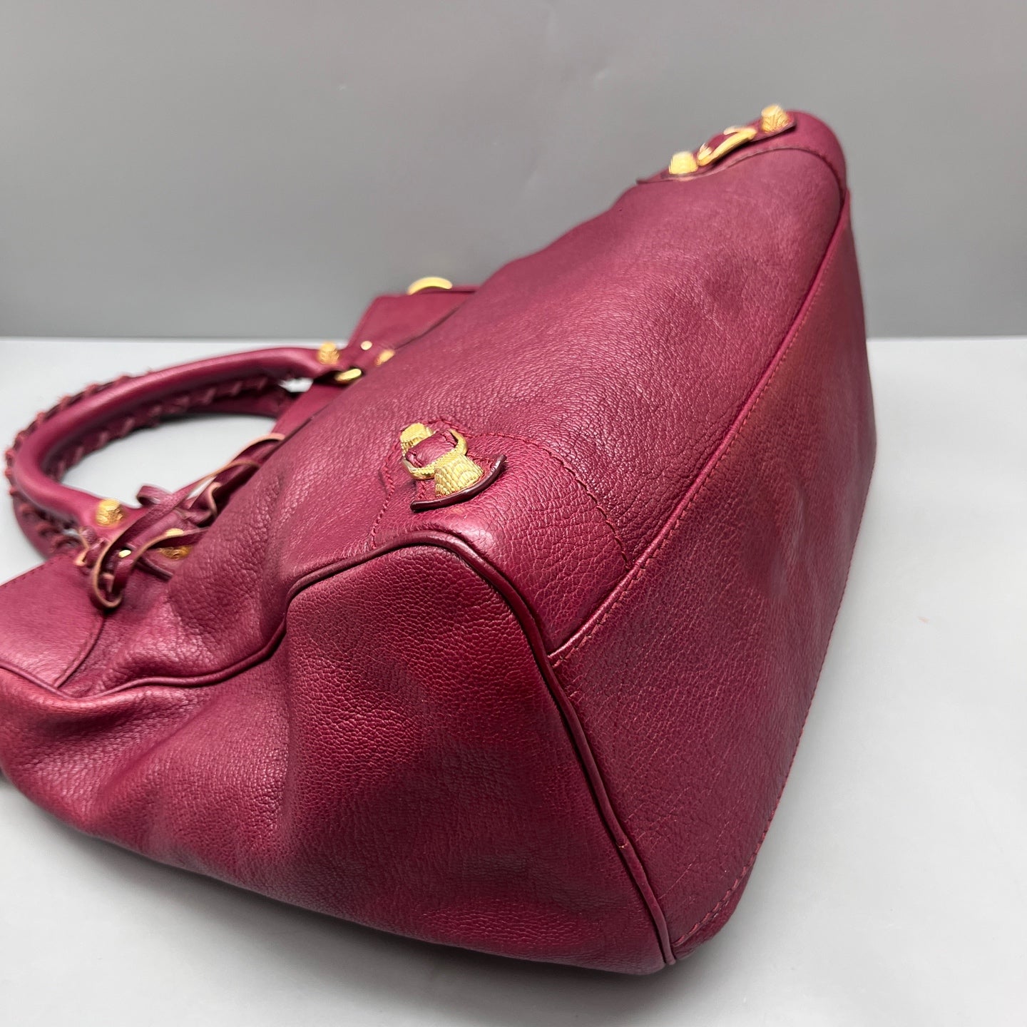 Balenciaga - City Bag - Grained leather - Burgundy - (medium)