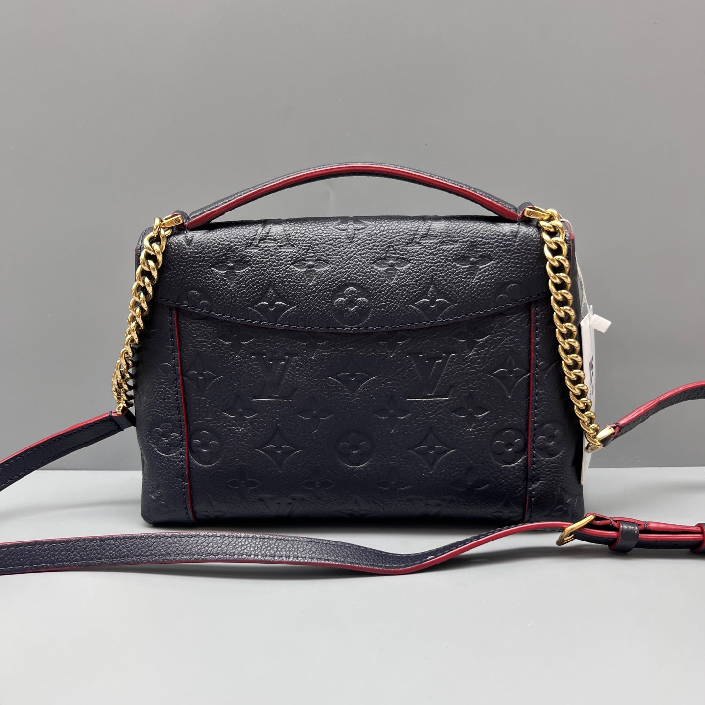 Louis Vuitton - Blanche BB Messenger Bag - Monogram Empreinte leather - Navy with Red Glazing - (mini)