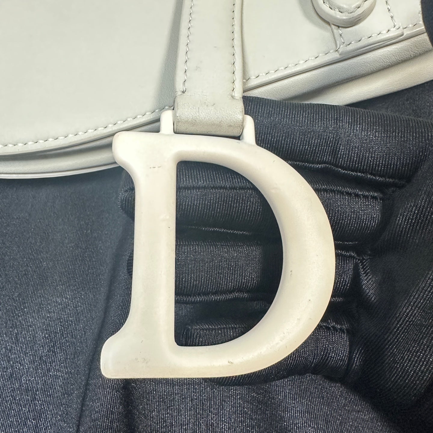 Dior - Saddle Bag - Leather - White - (medium)